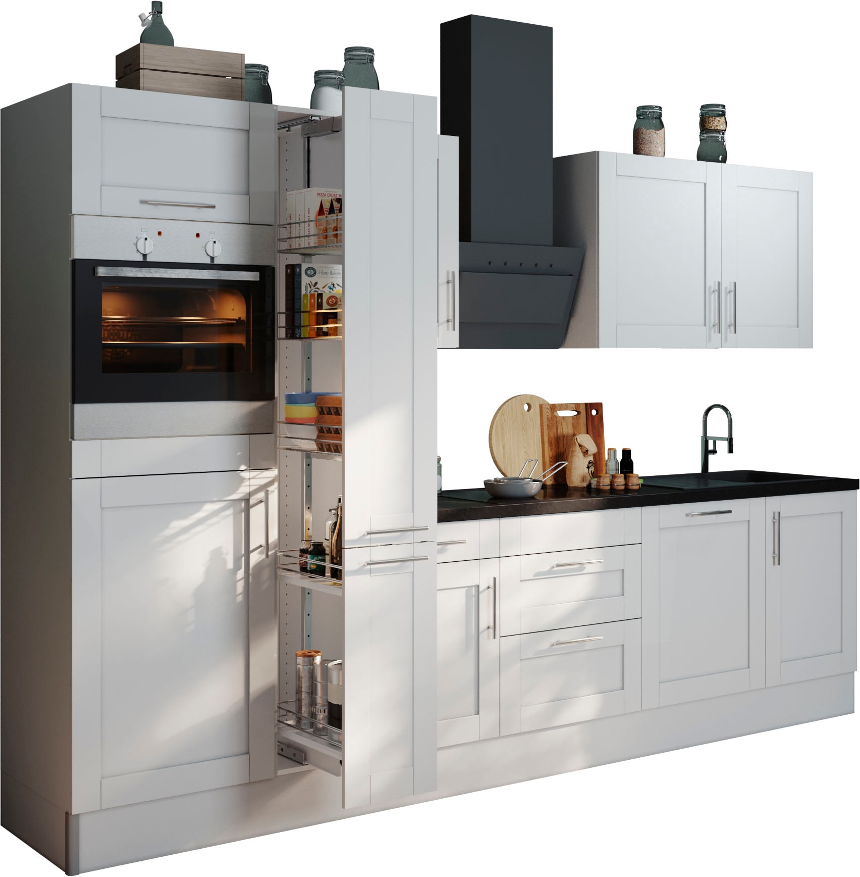 KOCHSTATION Küchenzeile "KS-Ahus", Breite 310 cm, wahlw. mit E-Geräten, MDF günstig online kaufen