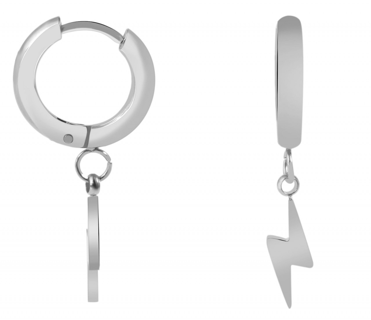 Paar Ohrhänger ADELIA´S "Damen Ohrhänger aus Edelstahl Ø 10 mm", silber, Ohrringe, Damen, Damen, Edelstahl