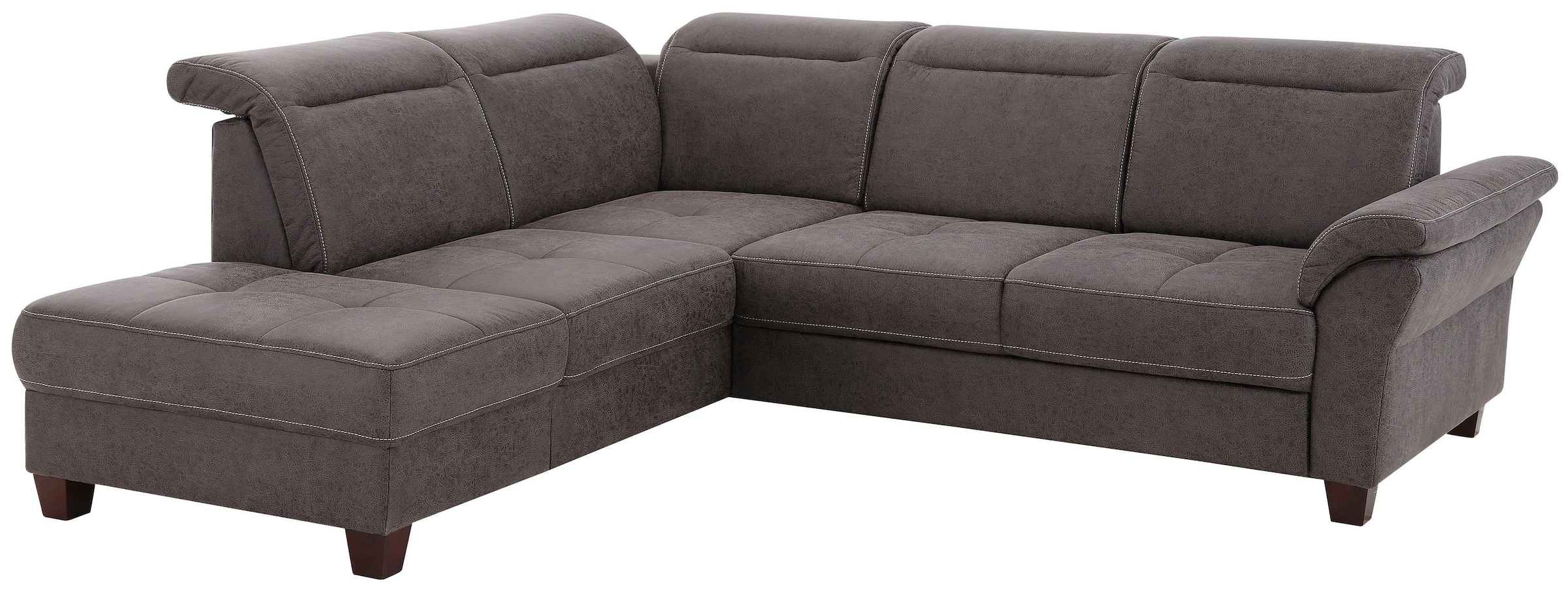 OTTO home Ecksofa "Solvei L-Form" wahlweise auch mit Kopfteilverstellung und Schlaffunktion, Federkern