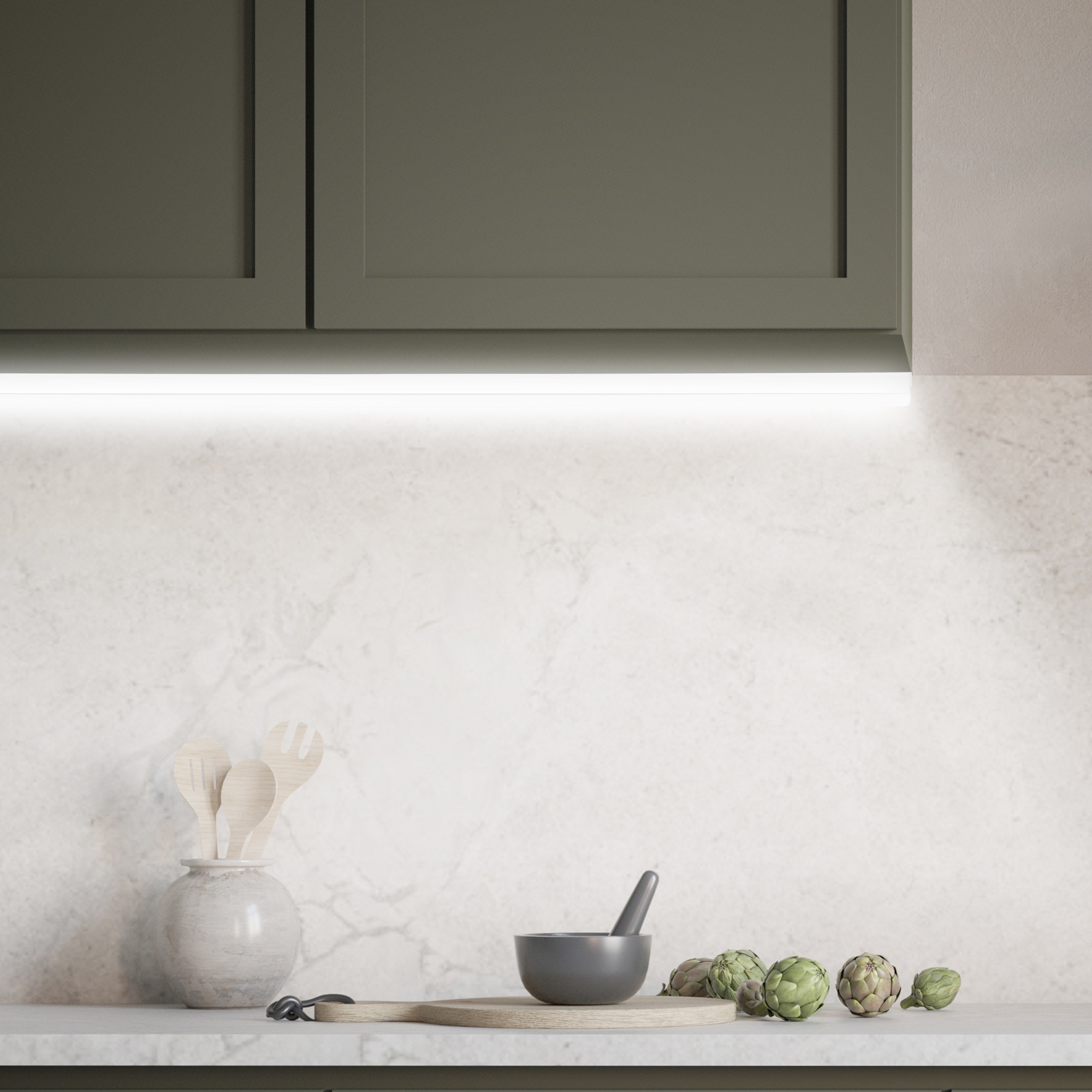 Briloner Leuchten LED Unterbauleuchte »TOOK« LED-Board 1 Stk. Neutralweiß 118,7x2,2x3 cm, Küche, Schrank, Küchenlampe, Werkstatt