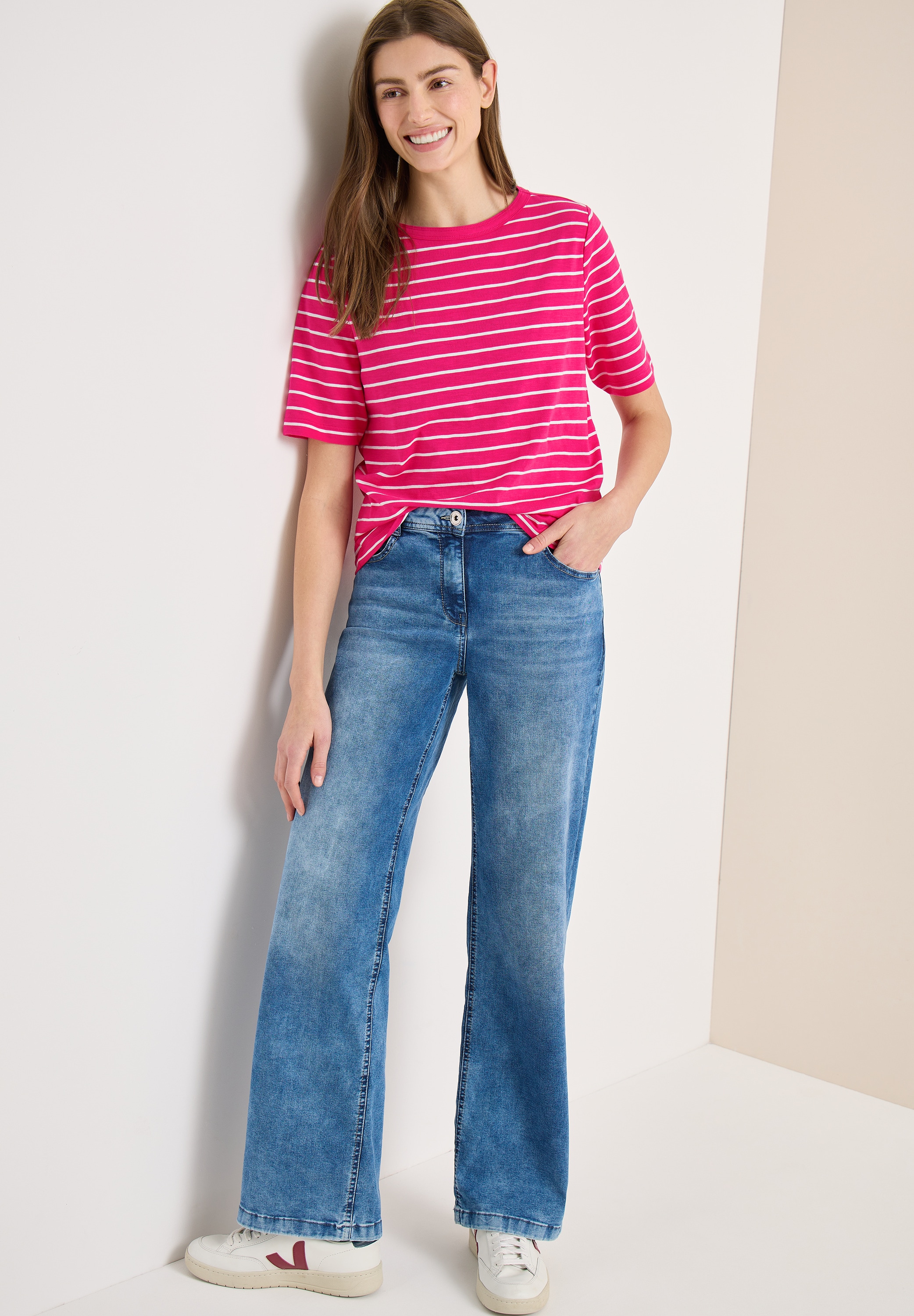 Cecil T-Shirt aus reiner Baumwolle günstig online kaufen