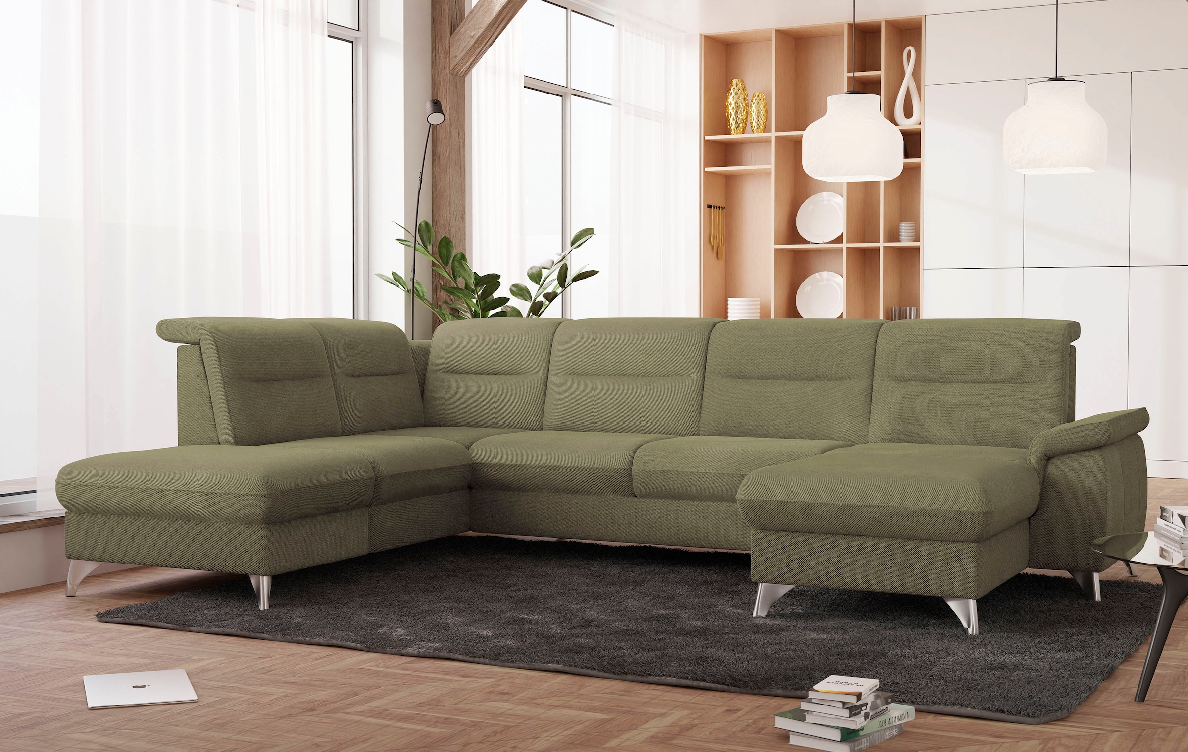 sit&more Wohnlandschaft "Astoria U-Form" wahlweise mit motorischer Relaxfunktion