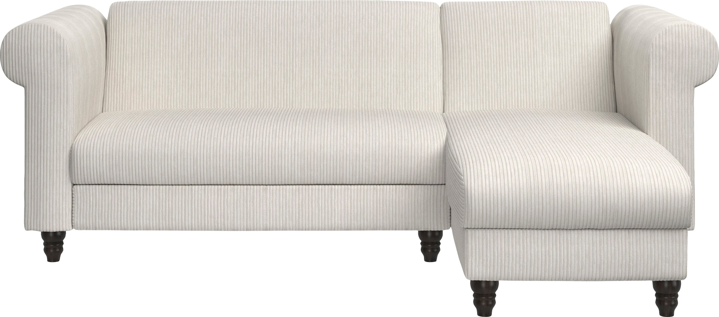 Dorel Home Ecksofa »Felix II, L-Form, Schlafsofa 241cm (Liegefl. 108/195 cm),«, verstellb. Rückenlehne, Recamiere wechselbar, Cord