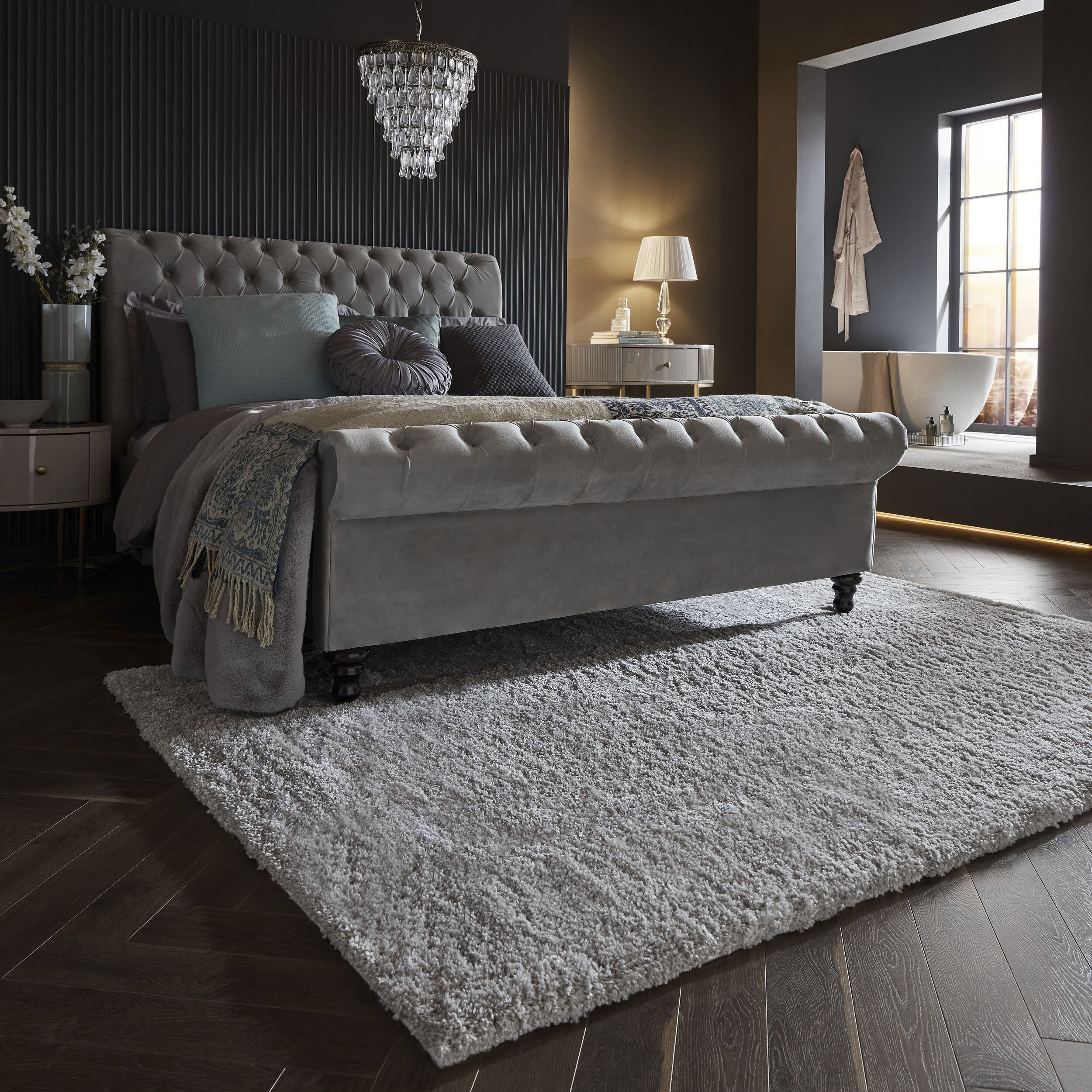 FLAIR RUGS Hochflor-Teppich "Feather" rechteckig 40 mm Höhe