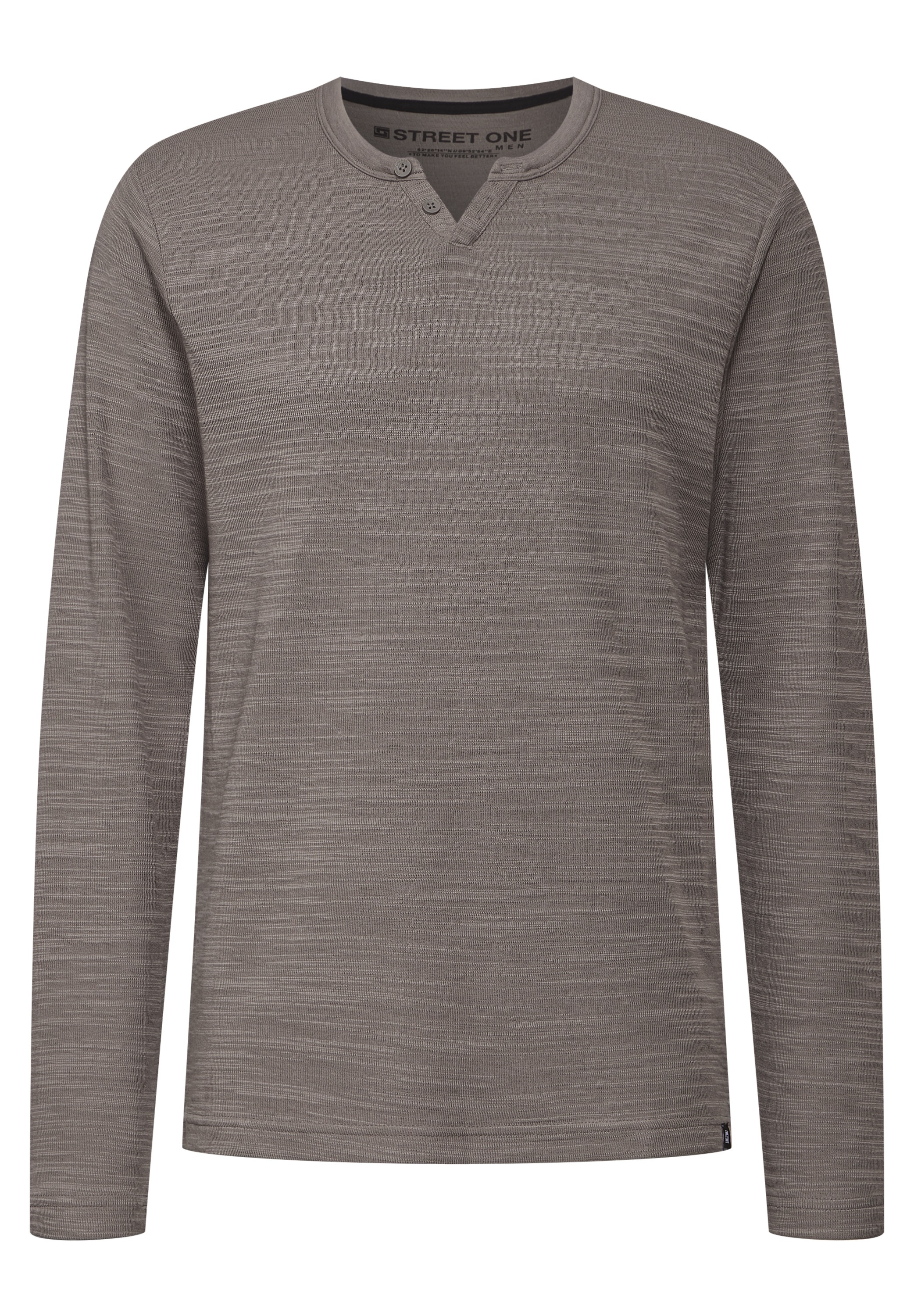 STREET ONE MEN Langarmshirt, im soften Baumwoll-Mix