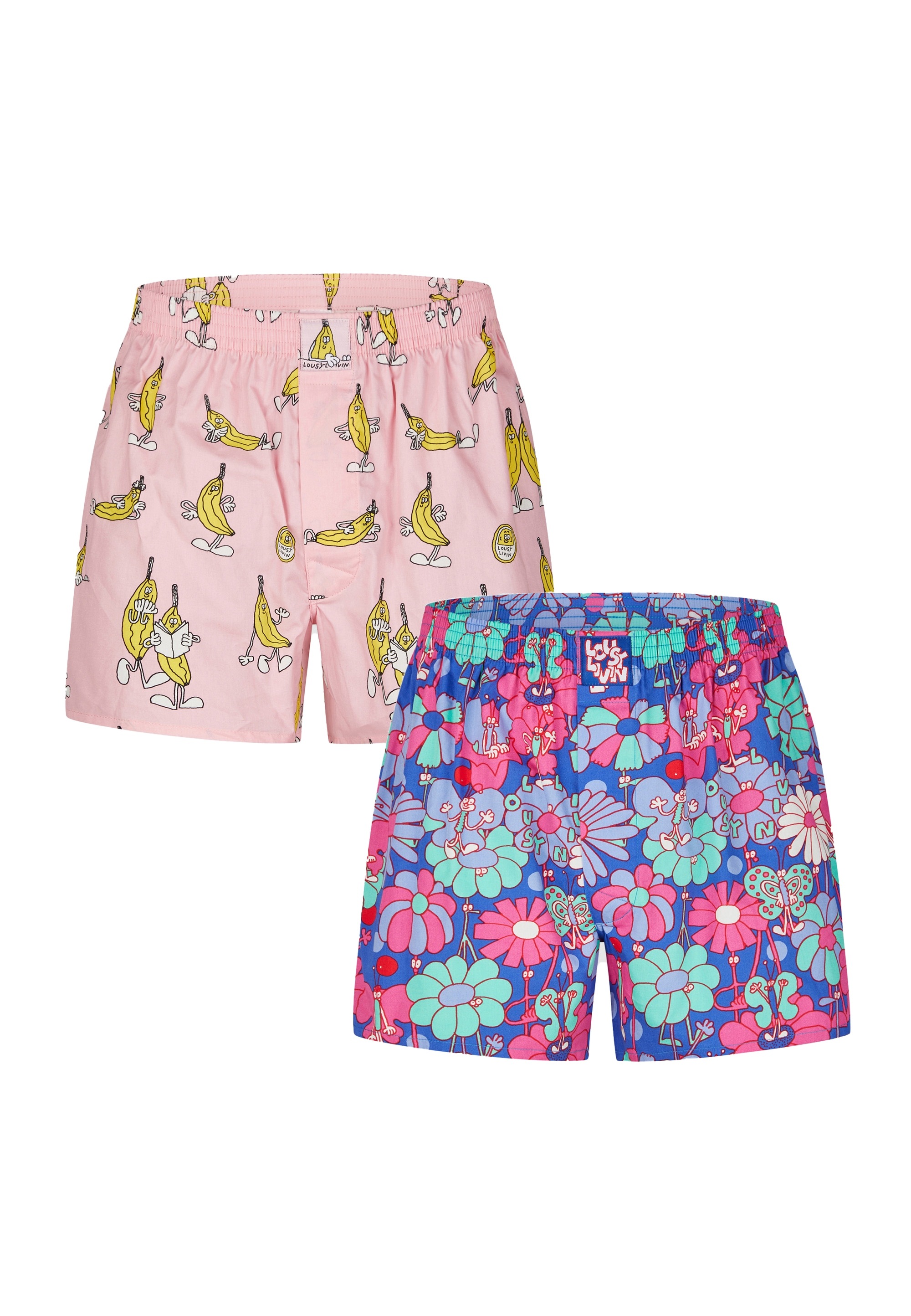 Lousy Livin Boxershorts »2Pack Boxershorts Butterfly &«, 2er-Pack mit lockerem Schnitt