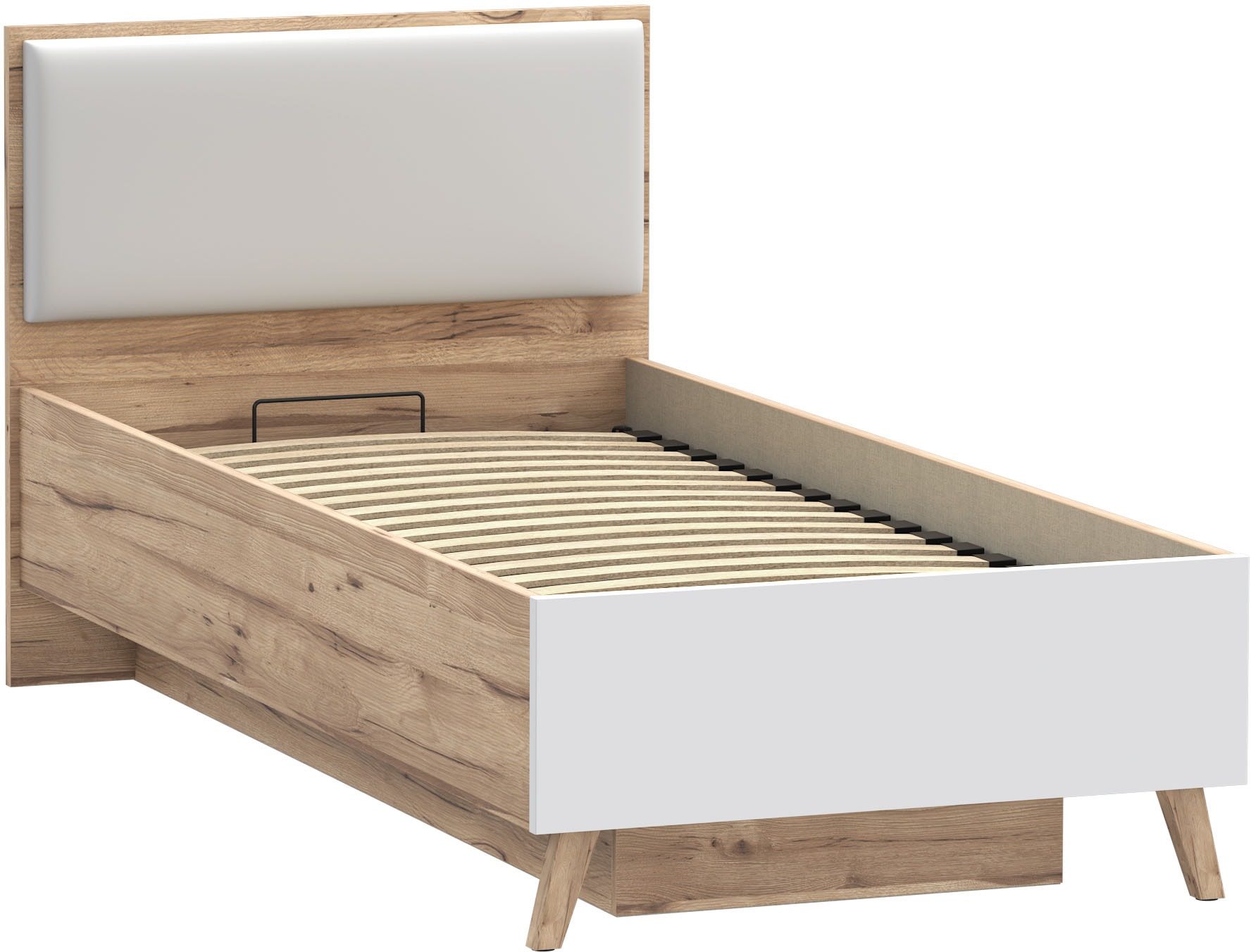 FORTE Stauraumbett »Vankka viel Stauraum, skandinavisches Design, Made in Europe«, aufklappbarer Lattenrost, weitere Produkte zur Serie erhältlich