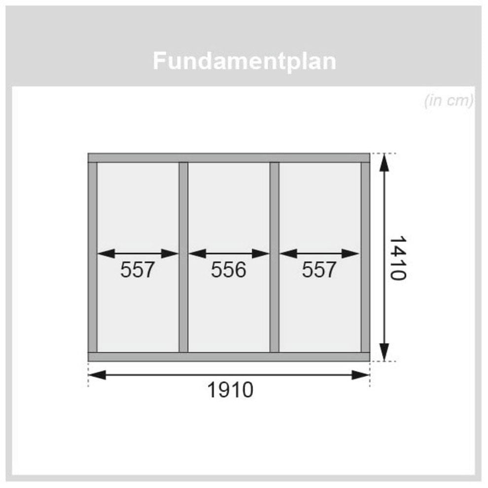 Karibu Saunahaus »Talo 1«, (Set), Ofen 9 kW, externe Steuerung