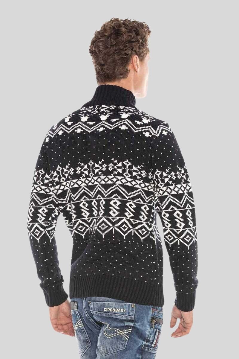 Cipo & Baxx Strickpullover "Pullover", 1 Stk. mit winterlichem Motiv günstig online kaufen