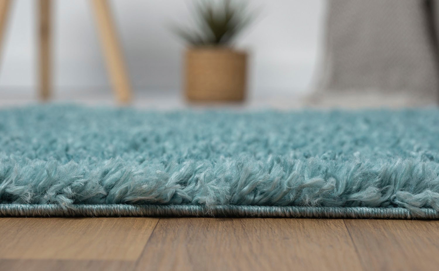 Myflair Möbel & Accessoires Hochflor-Bettumrandung »My Shaggy«, (3 tlg.), Shaggy, Uni-Farben, leicht glänzend, extra flauschig, Läufer-Set