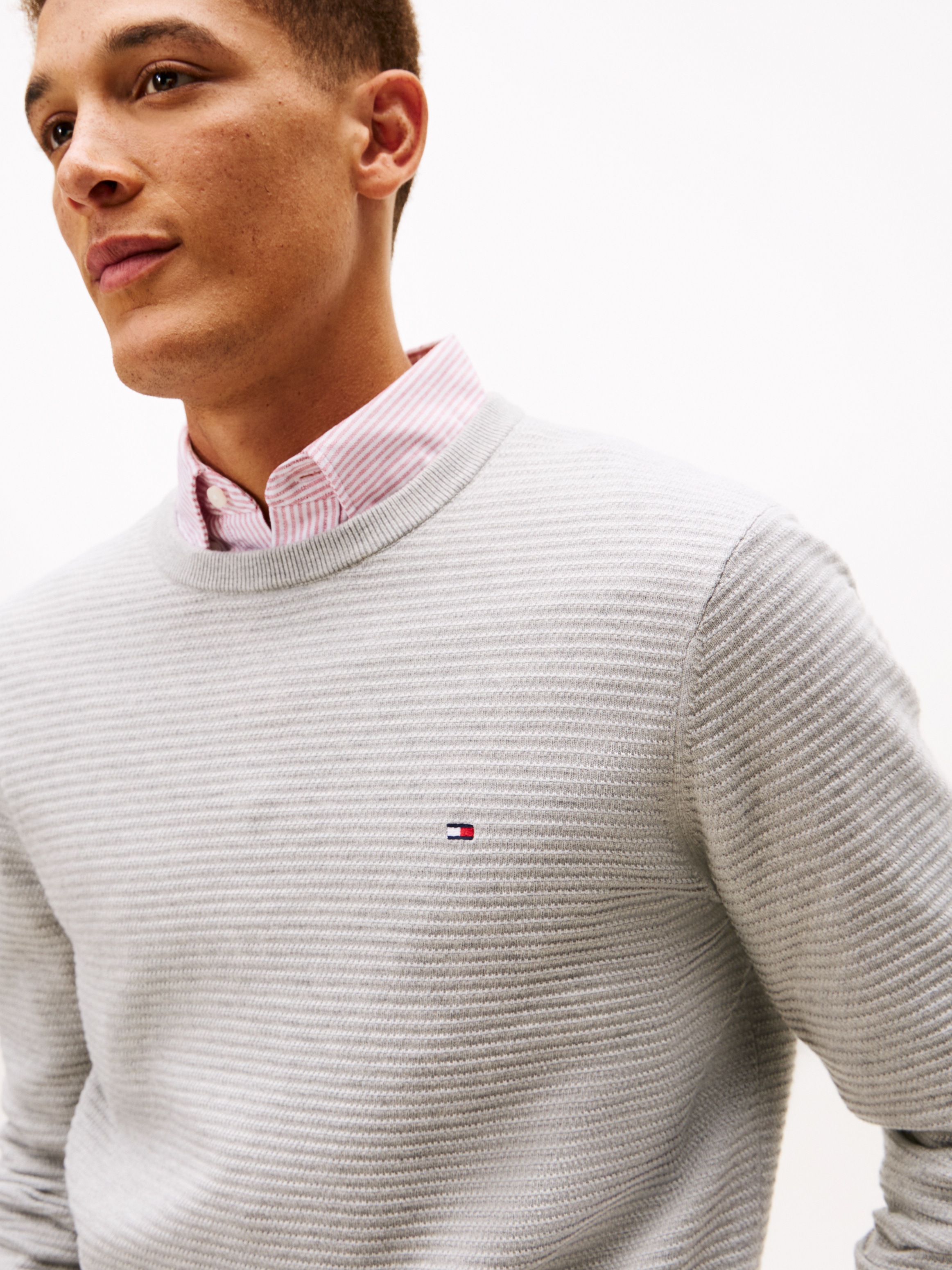 Tommy Hilfiger Rundhalspullover "SEASONAL STRUCTURE" günstig online kaufen