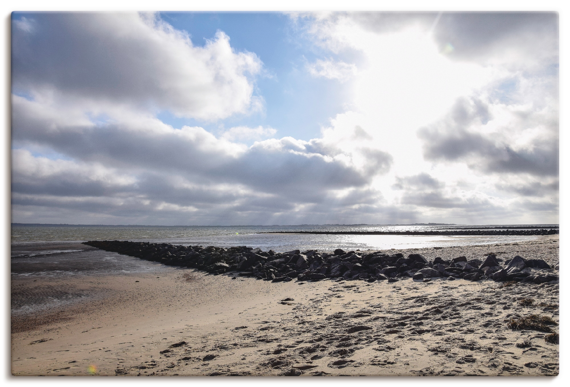 Artland Leinwandbild "Sonnenuntergang auf der Insel Föhr" Strand 1 Stk. tlg günstig online kaufen