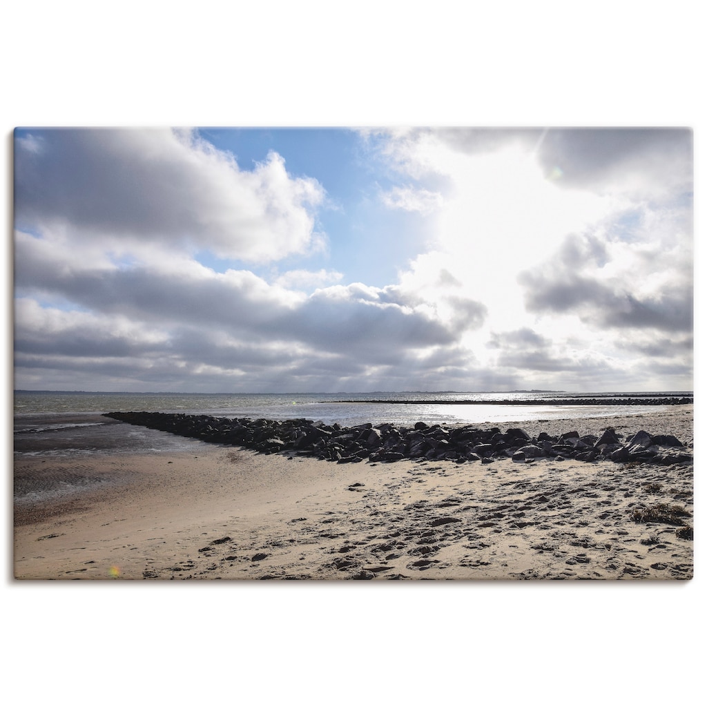 Artland Leinwandbild »Sonnenuntergang auf der Insel Föhr«, Strand, (1 St.)