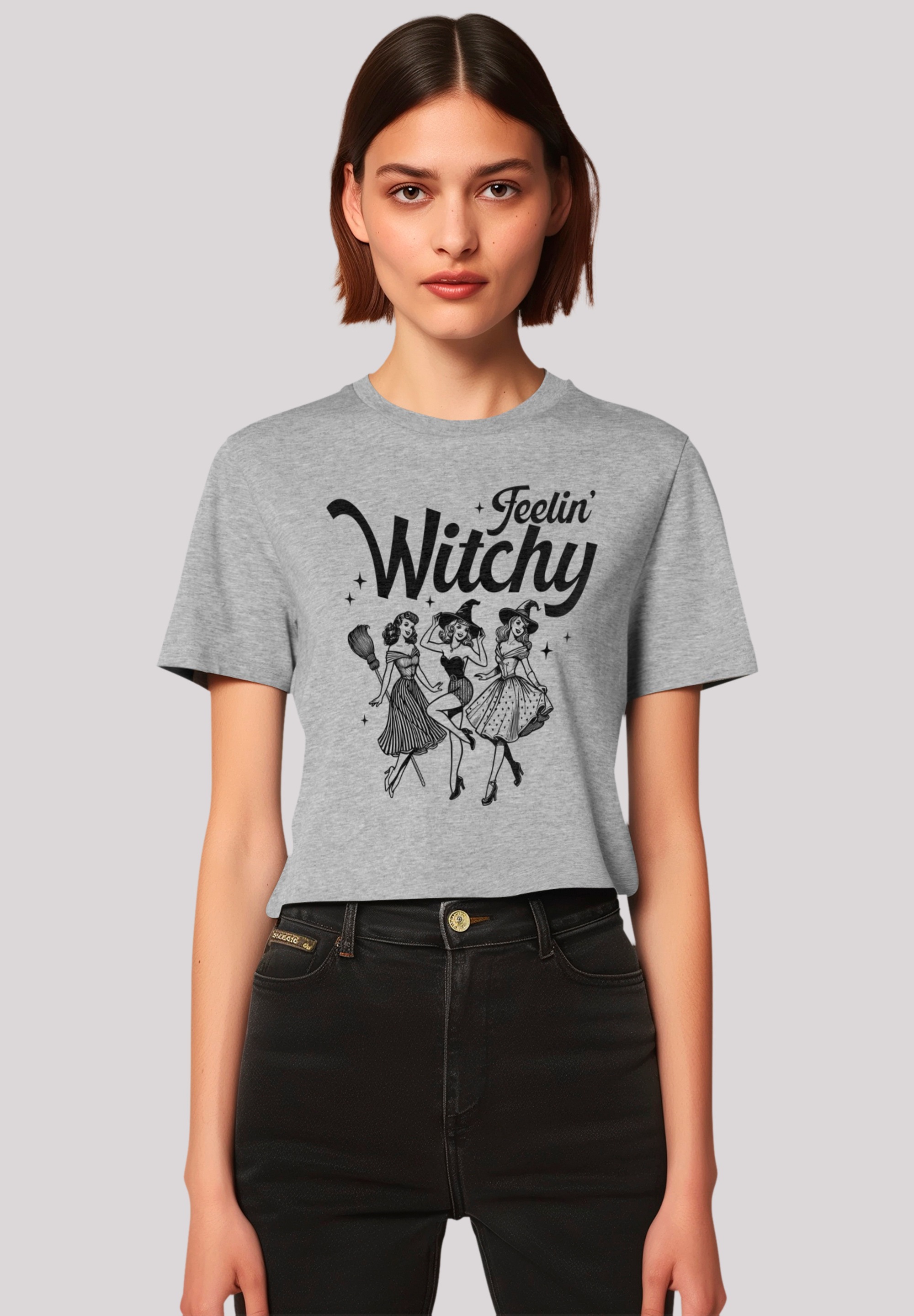 F4NT4STIC T-Shirt "Halloween Witch feelin witchy", Premium Qualität, Hallow günstig online kaufen