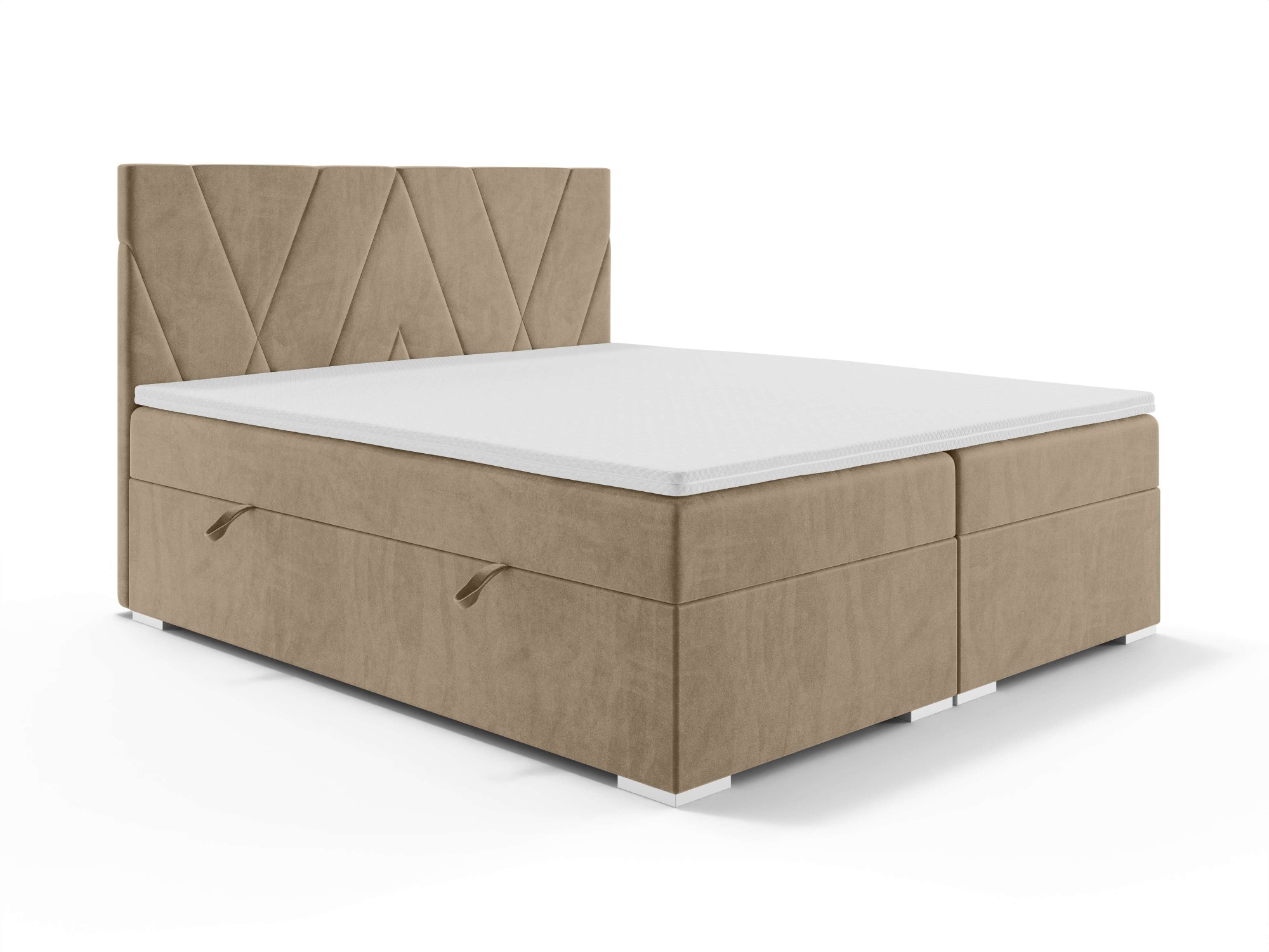 Places of Style Polsterbett »Liania mit Matratze und Topper, in 2 Breiten (160 und 180 cm)«, Boxspringbett mit Bettkasten, Matratze (BFK/TFK) und Topper