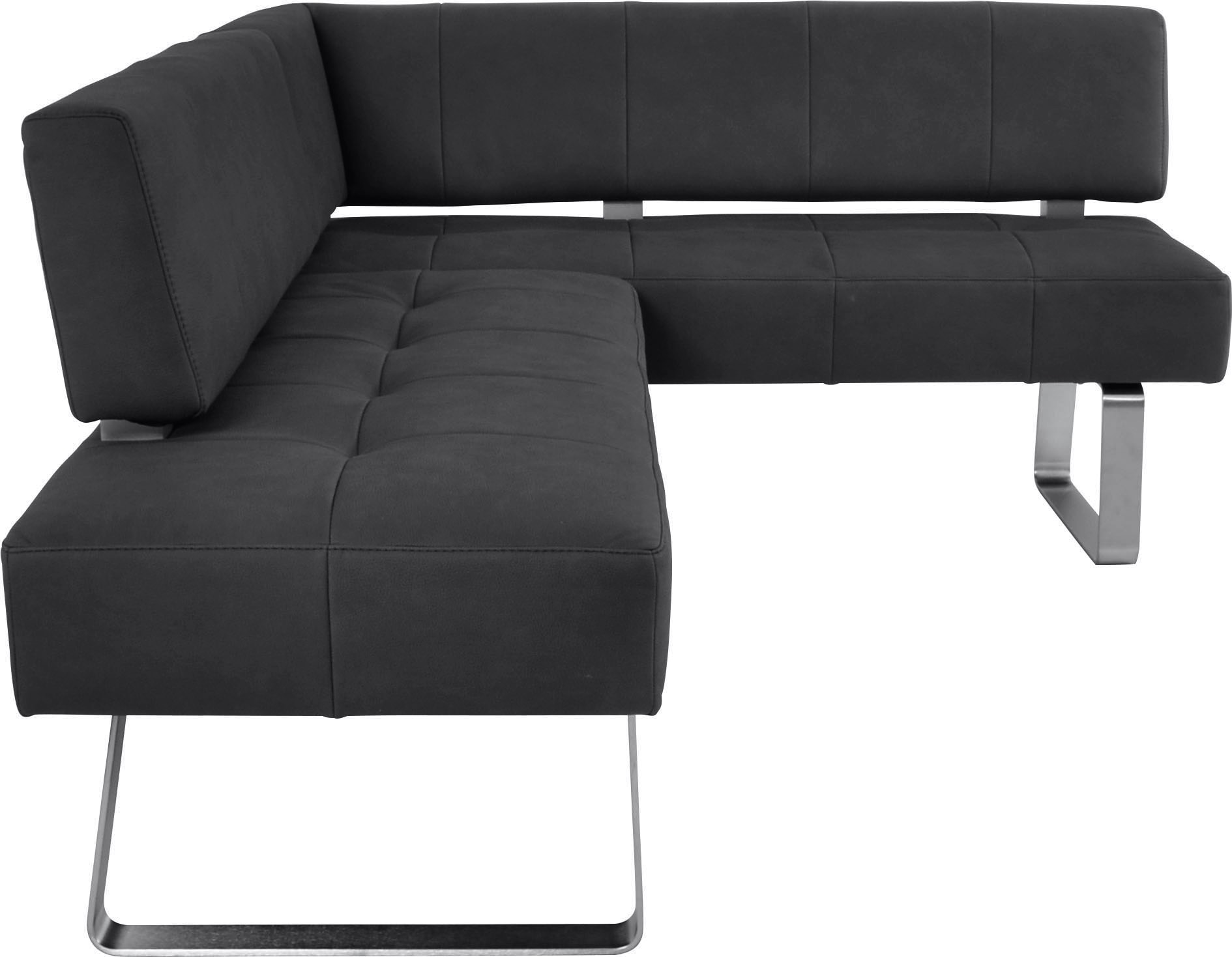 K+W Komfort & Wohnen Eckbankgruppe »Spider II« Set, 4 Stk. tlg. langer Schenkel 227cm, 2 Freischwinger, Auszugstisch in Breite 130 cm