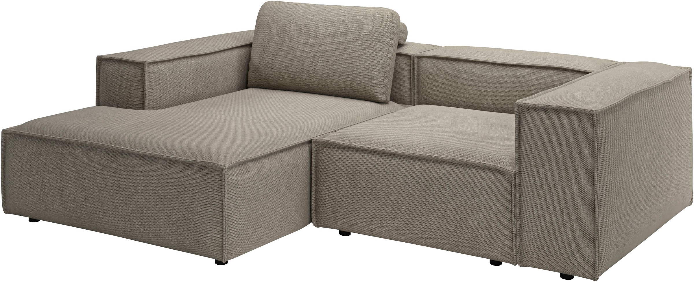 Places of Style Ecksofa »Watertown, kompakte L-Form, 246 cm breite für kleinere Räume«, modernes Ecksofa mit Feincordbezug, platzsparend & bequem