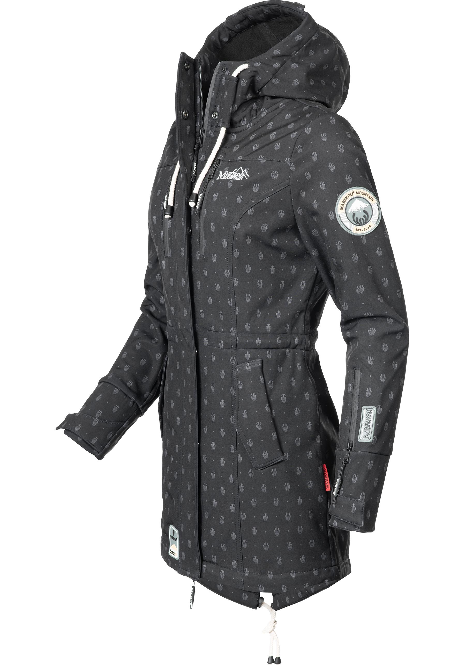Marikoo Funktionsmantel »Zimtzicke«, Wasserdichter Softshell Parka mit Kapuze