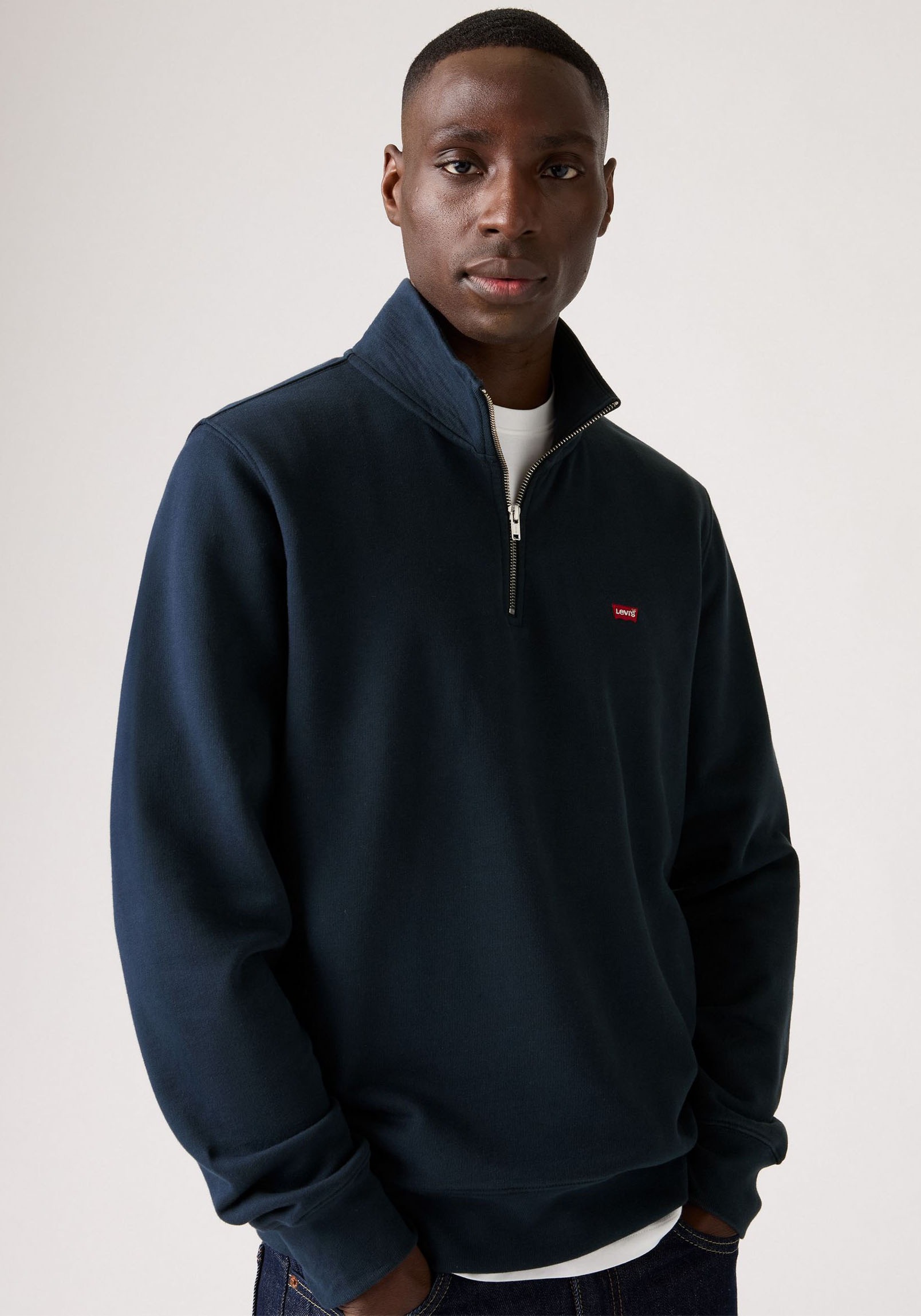 Levis Sweatshirt "ORIGINAL HM 1/4 ZIP", mit Troyer-Kragen und Logo-Stickere günstig online kaufen