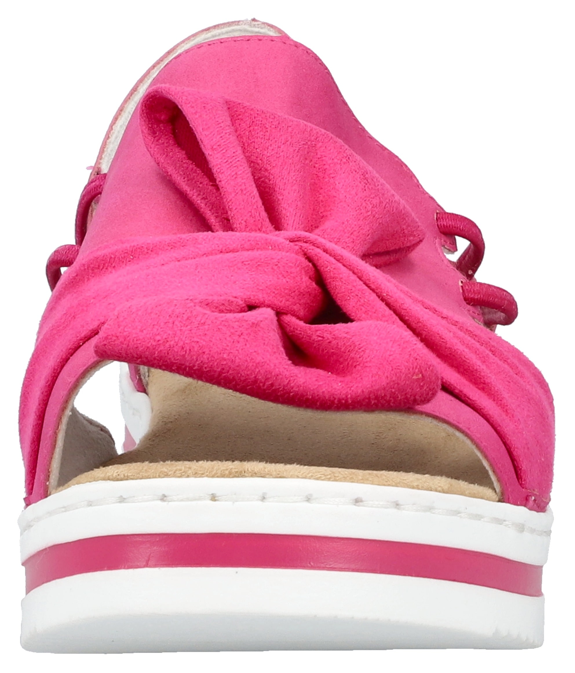 Rieker Keilsandalette, Sandale, Sommerschuh, Strandschuh mit Gummizüge für guten Sitz