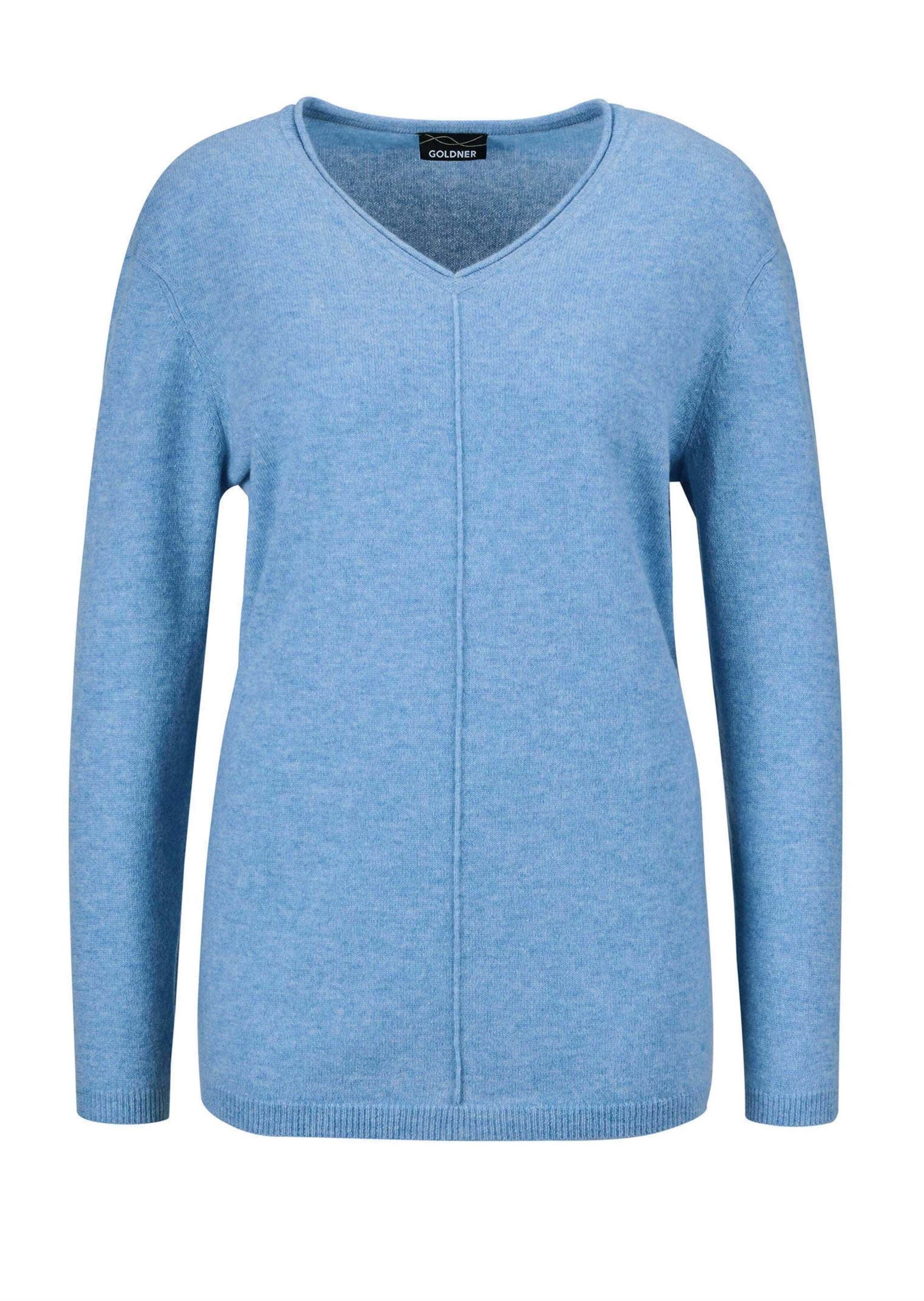 GOLDNER Strickpullover "Kurzgröße Kaschmirpullover mit V-Ausschnitt" günstig online kaufen