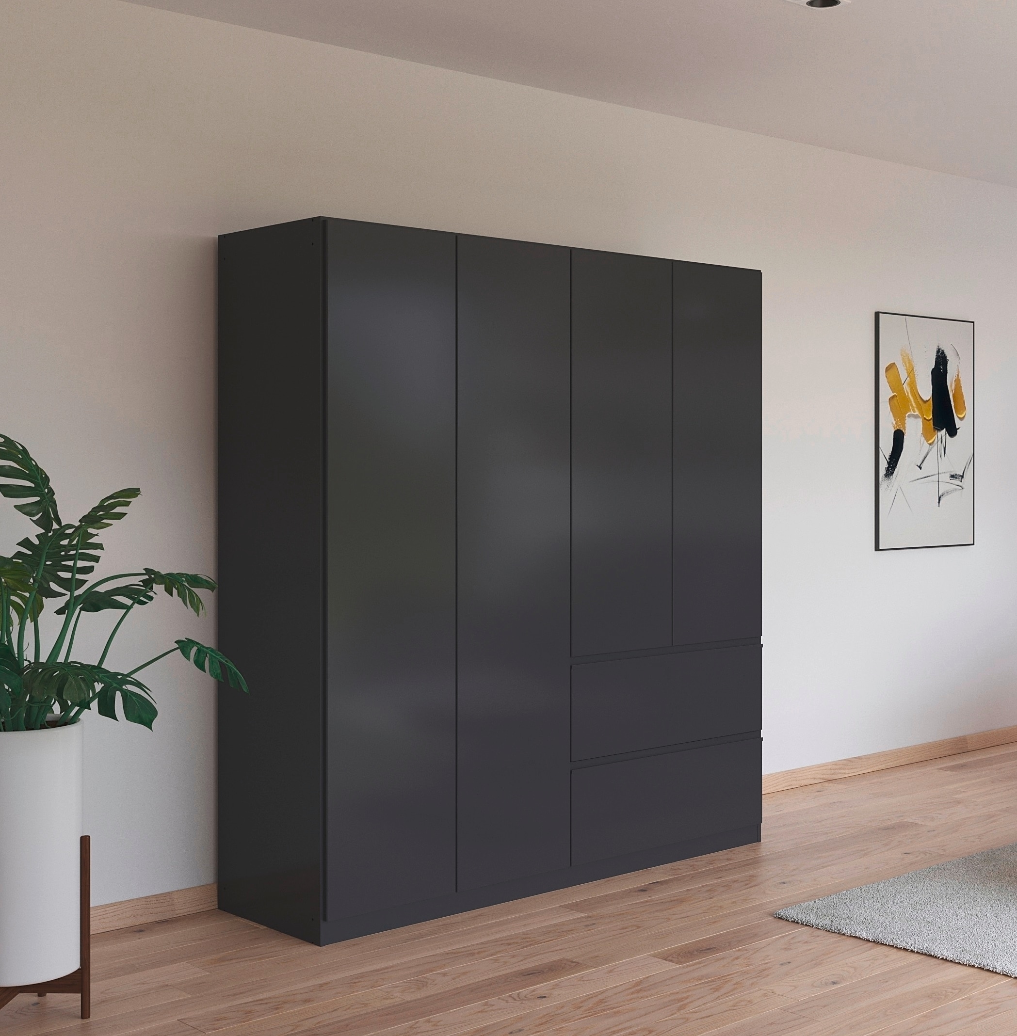 rauch Drehtürenschrank »Kleiderschrank Schrank Garderobe Wäscheschrank COSTA in 3 Breiten«, viel Platz, grifflose Front und Push-to-Open Funktion MADE IN GERMANY