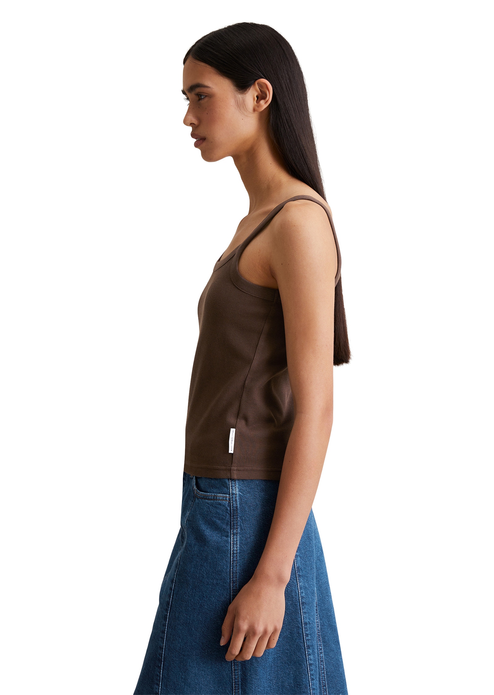Marc O'Polo DENIM T-Shirt »aus gerippter Bio-Baumwolle«