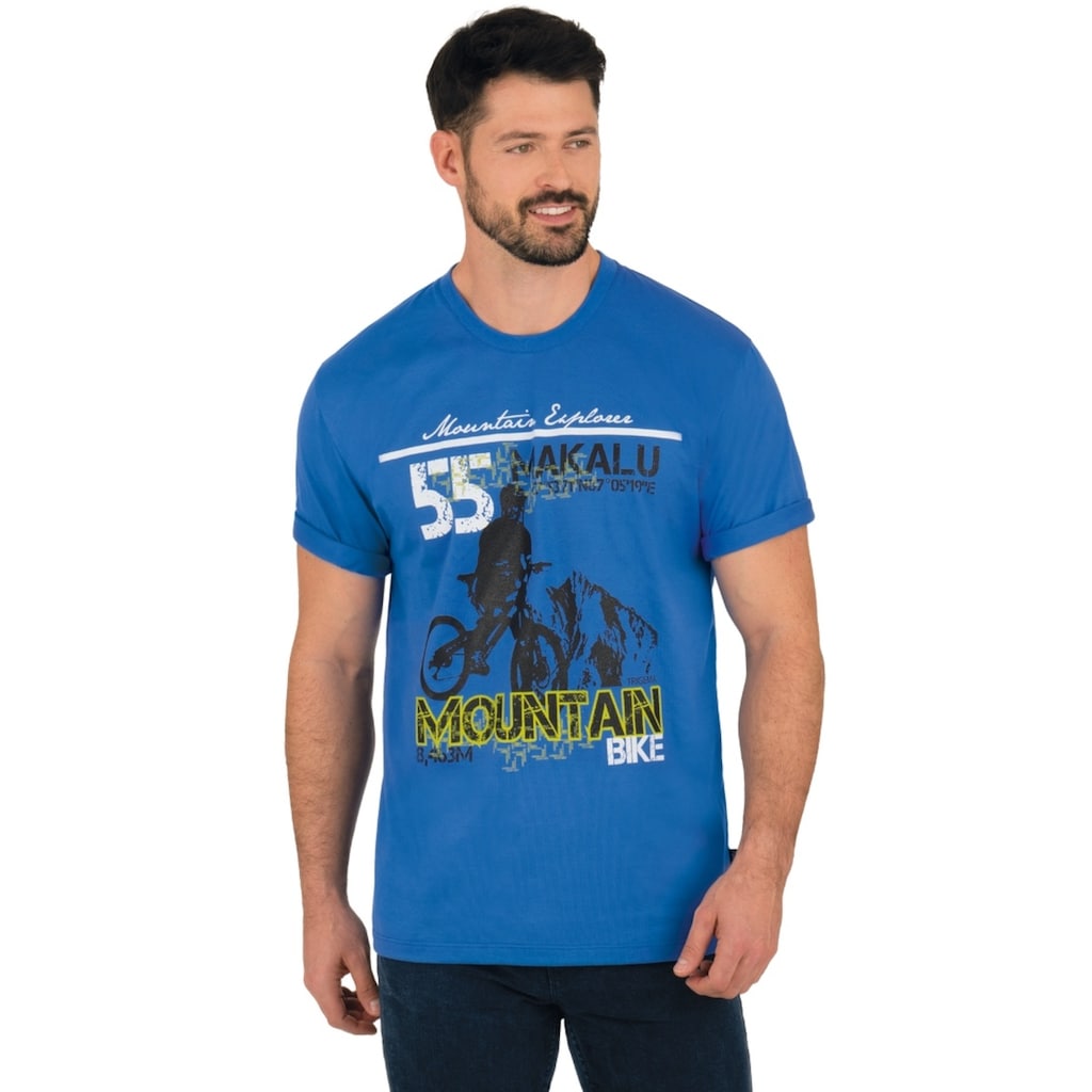 Trigema T-Shirt »TRIGEMA T-Shirt mit modischem Druckmotiv« SV8938