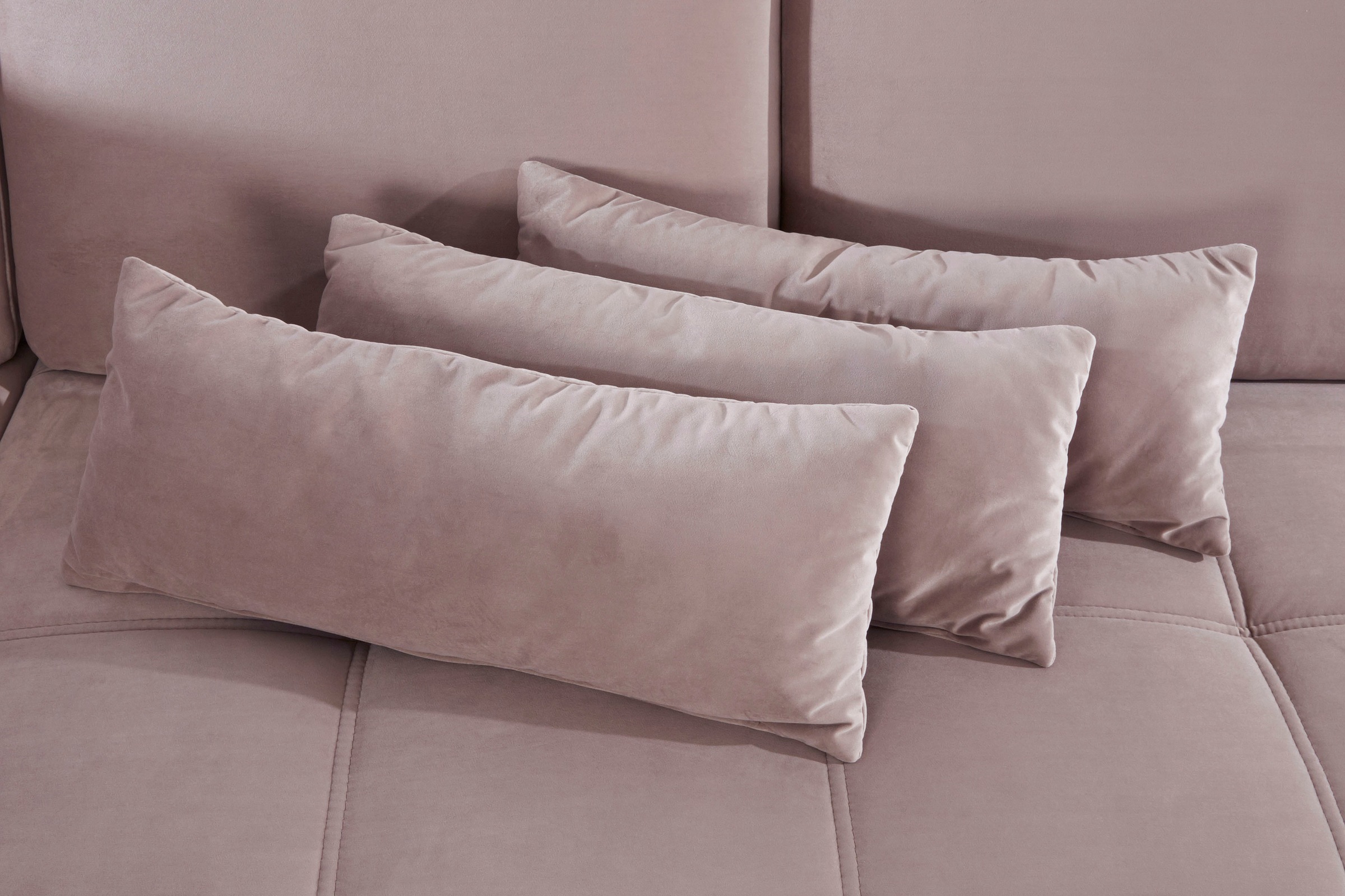 Places of Style Wohnlandschaft »Costello U-Form, mit Sitztiefenverstellung, Armteilverstellung und«, 3 Nierenkissen, optional Bettfunktion und Bettkasten