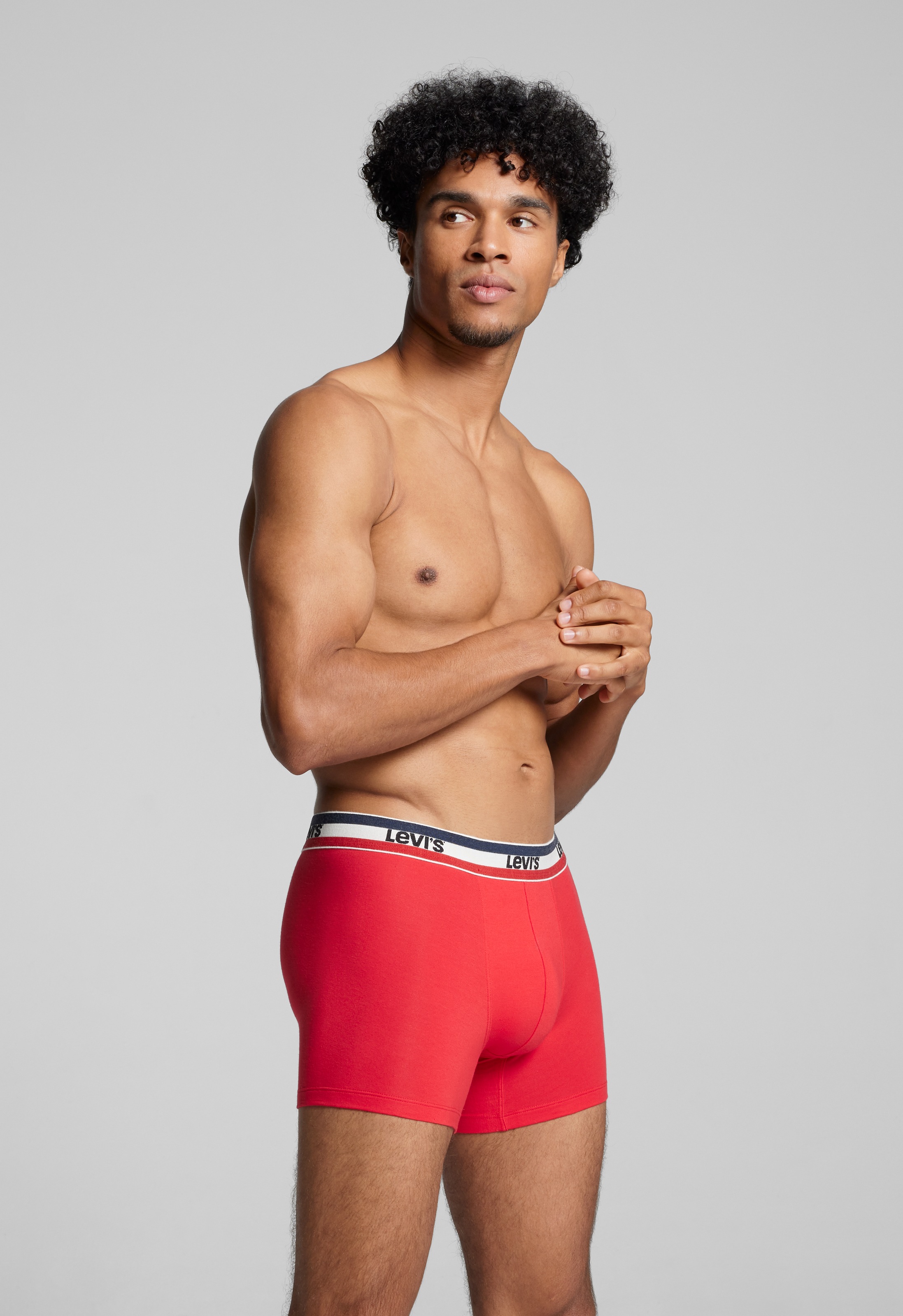 Levi's® Boxershorts »LEVIS MEN SPW LOGO BOXER BRIEF ORG  2P« Packung, 2er Pack,  mit breitem Logobund