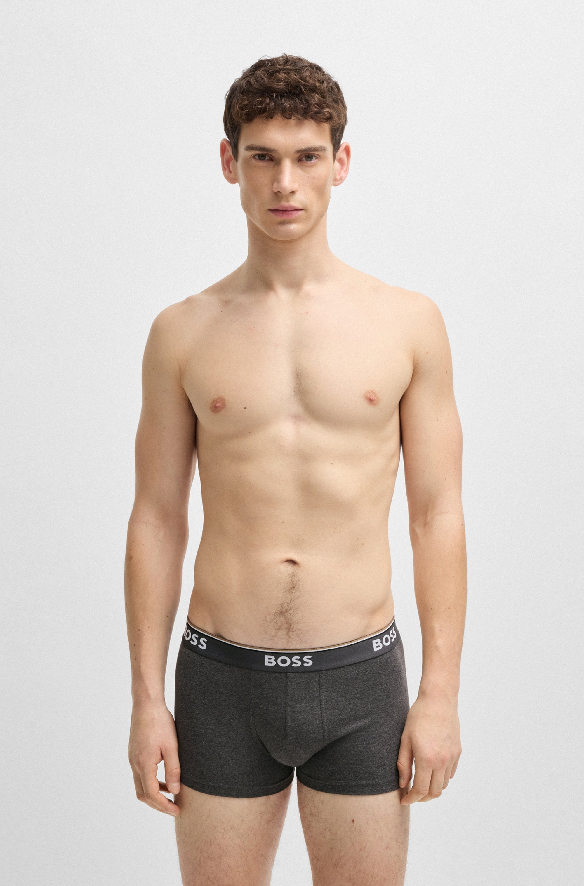 BOSS Boxer »TRUNK 3 PACK«, (3 St.), BOSS Schriftzug auf dem Bund