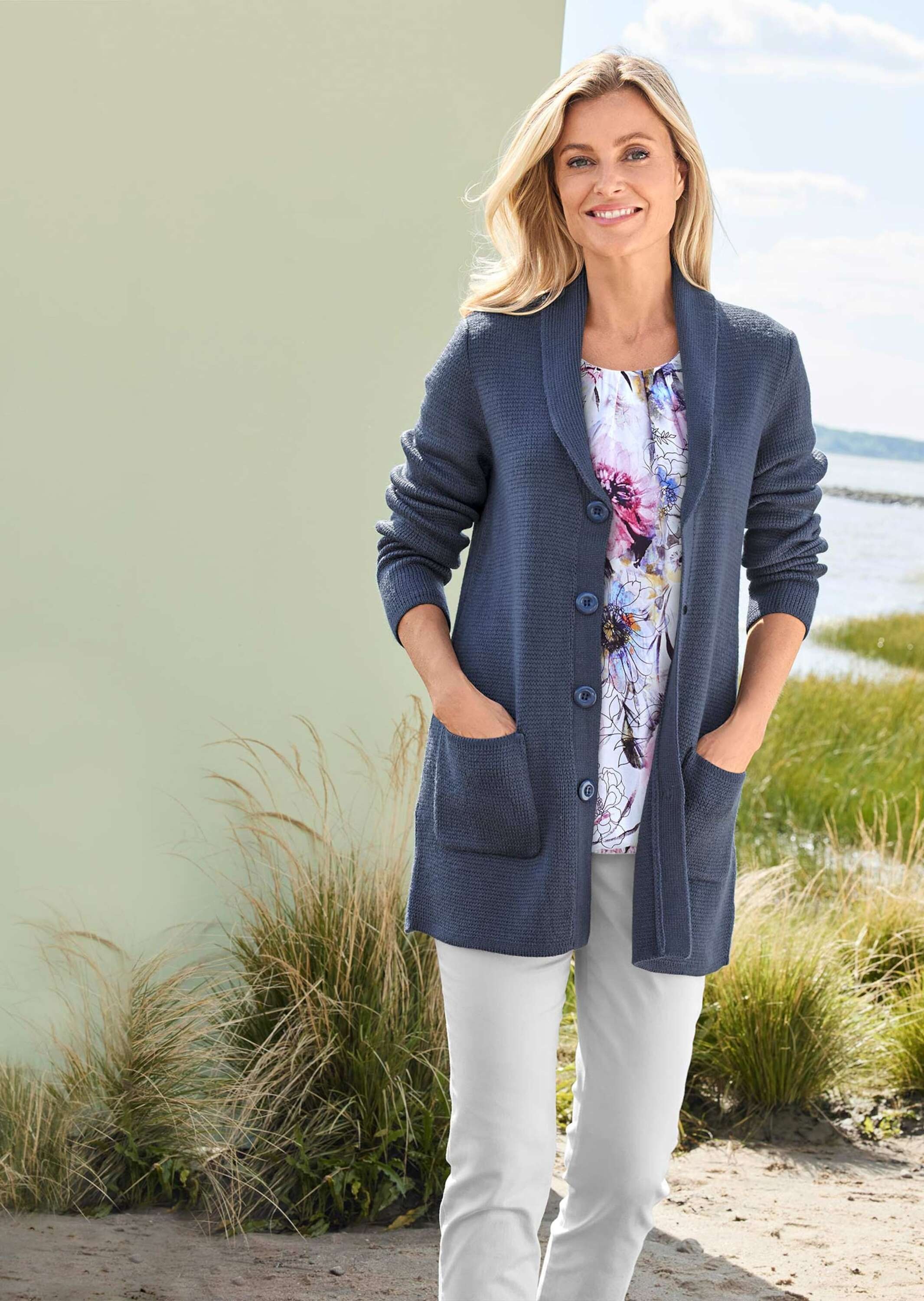 GOLDNER Strickjacke "Kurzgröße Kuschelweiche, kaschierende Strickjacke" Ohn günstig online kaufen