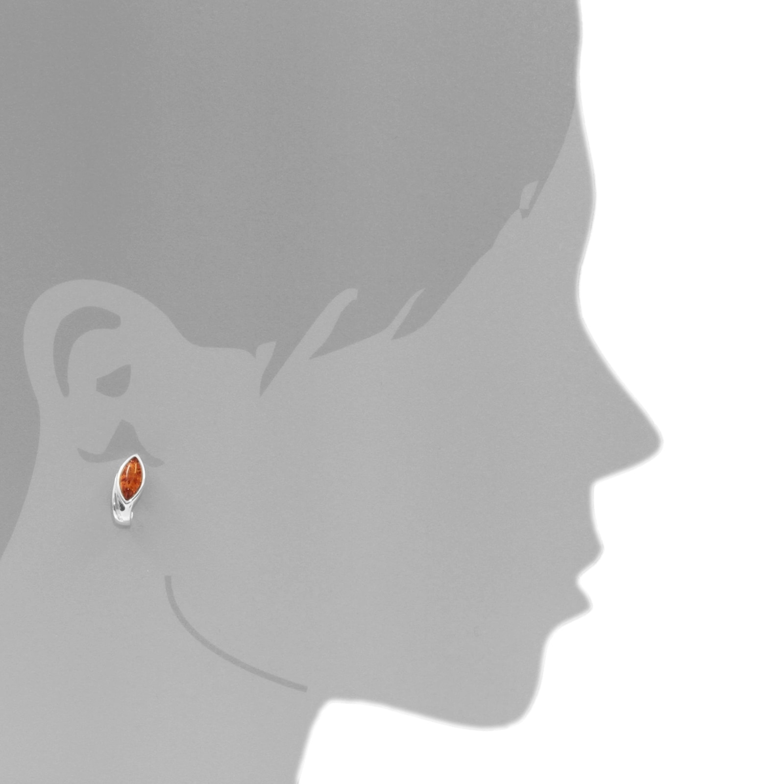 OSTSEE-SCHMUCK Paar Ohrstecker »- Maie - Silber 925/000 - Bernstein«
