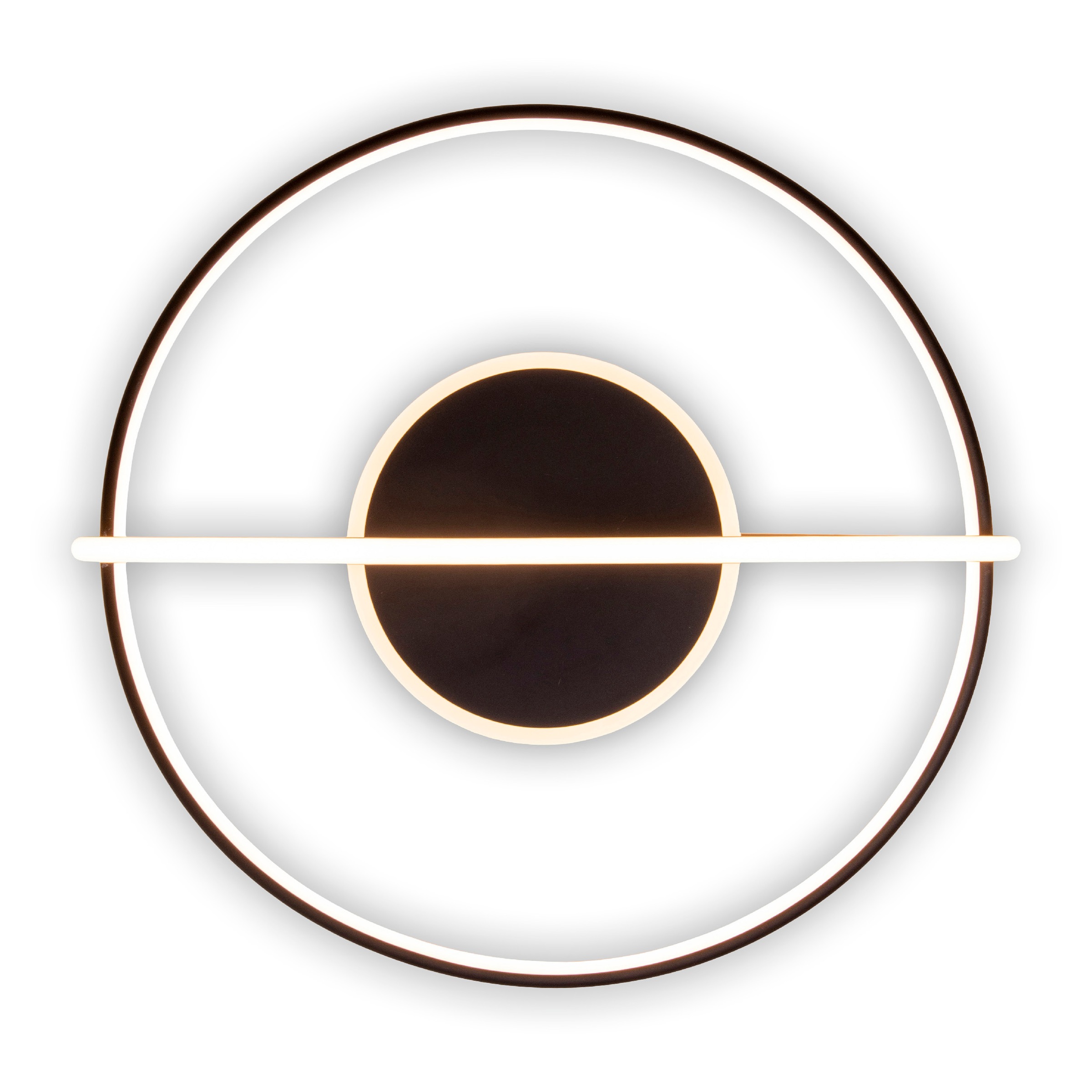 näve LED Deckenleuchte »Brendan« LED-Modul 1 Stk. Warmweiß geometrische Kombination aus Elipse und Kreis, D: 54cm, warmweiße LED