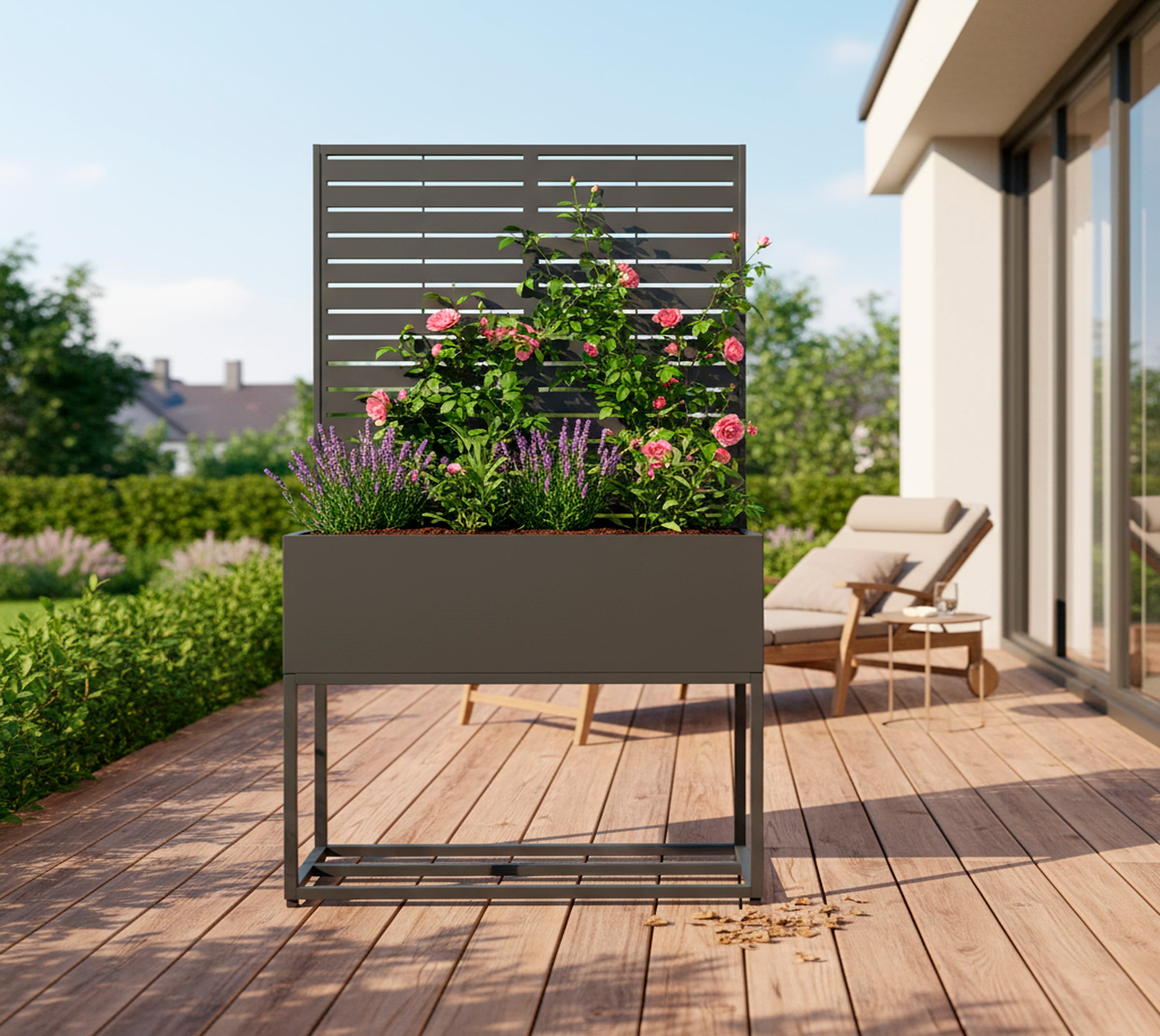 WESTMANN Pflanzkübel »Dekora 4« BxTxH: 90x42,5x174 cm, mit Rankgitter