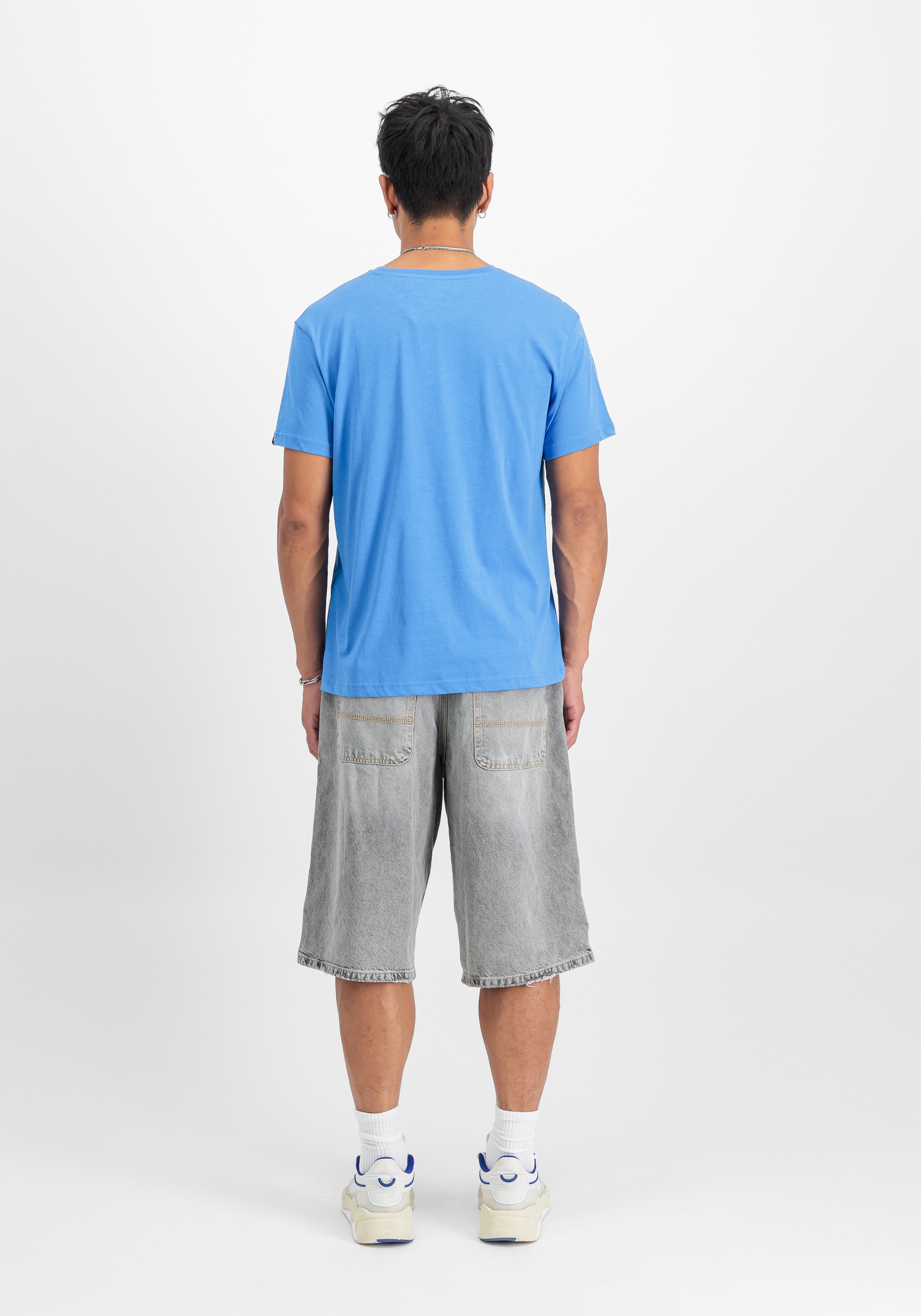 Alpha Industries T-shirt à Manches Courtes Basic Small Logo Mediterranean Blue M 3