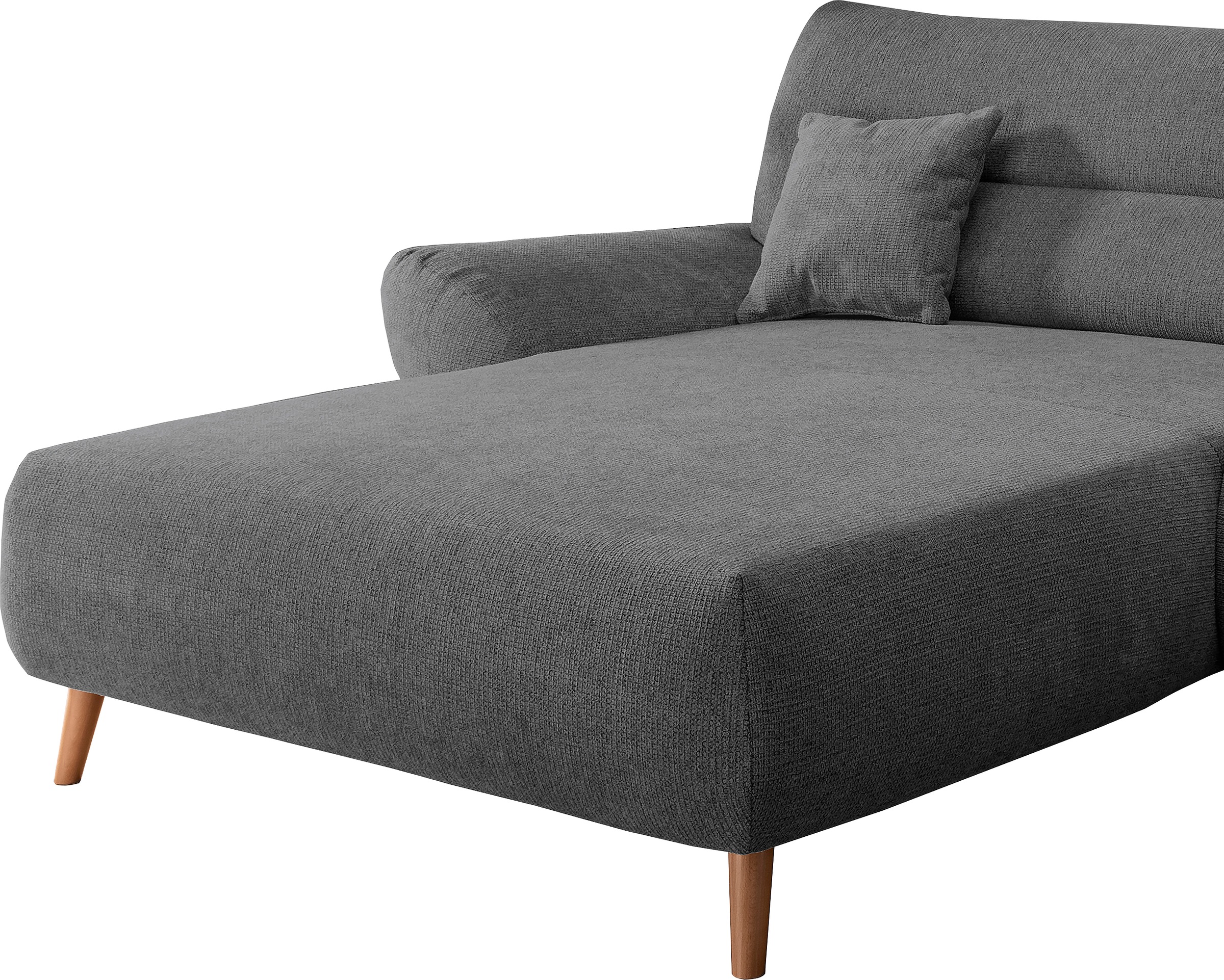 Thumbnail - INOSIGN Ecksofa "Drago, elegant und zeitlos, komfortabel, Holzfuß, L-Form", frei im Raum stellbar, inkl. 2 Zierkissen