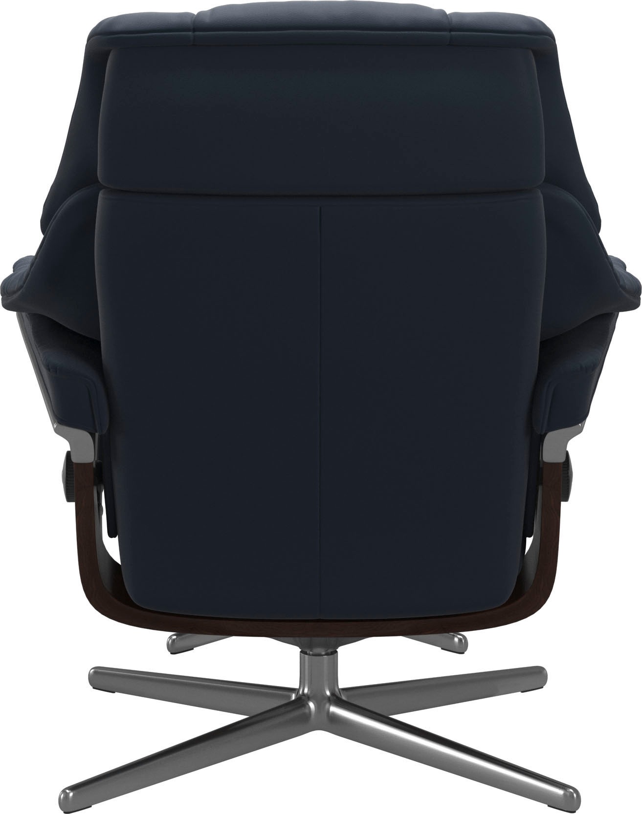 Thumbnail - Stressless Relaxsessel "Reno" Set, Relaxsessel mit Hocker, mit Hocker, mit Cross Base, Größe S, M & L, Holzakzent Braun