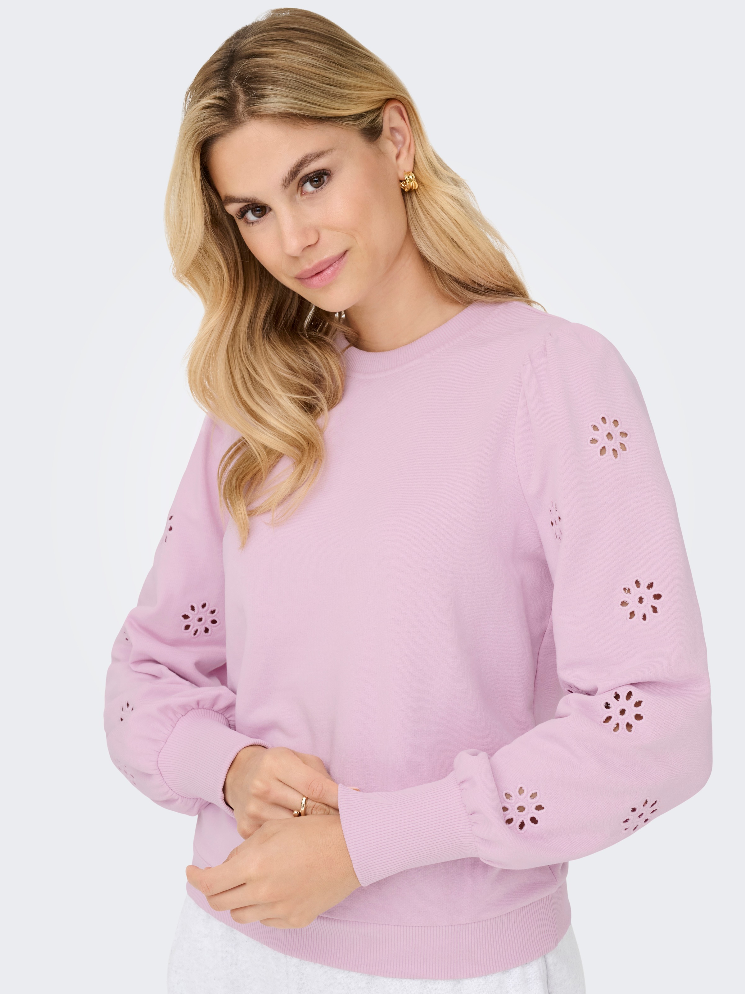 ONLY Sweatshirt "ONLFEMME L/S PUFF EMBROIDERY UB SWT", mit Puffärmeln mit w günstig online kaufen
