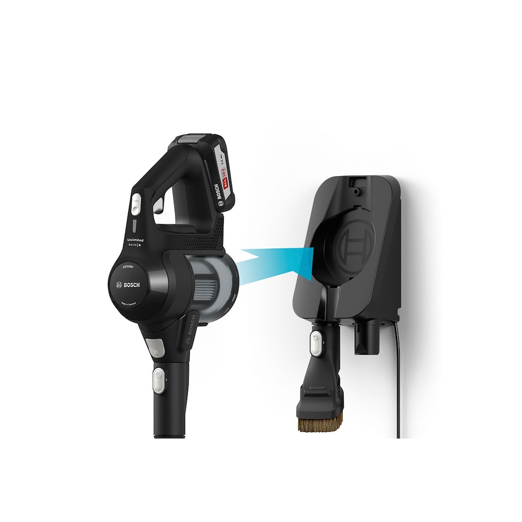 BOSCH Akku-Hand-und Stielstaubsauger »Unlimited 6 BLS612BLCK, Hygiene-Filter, 10 Jahre Motorgarantie, leicht«