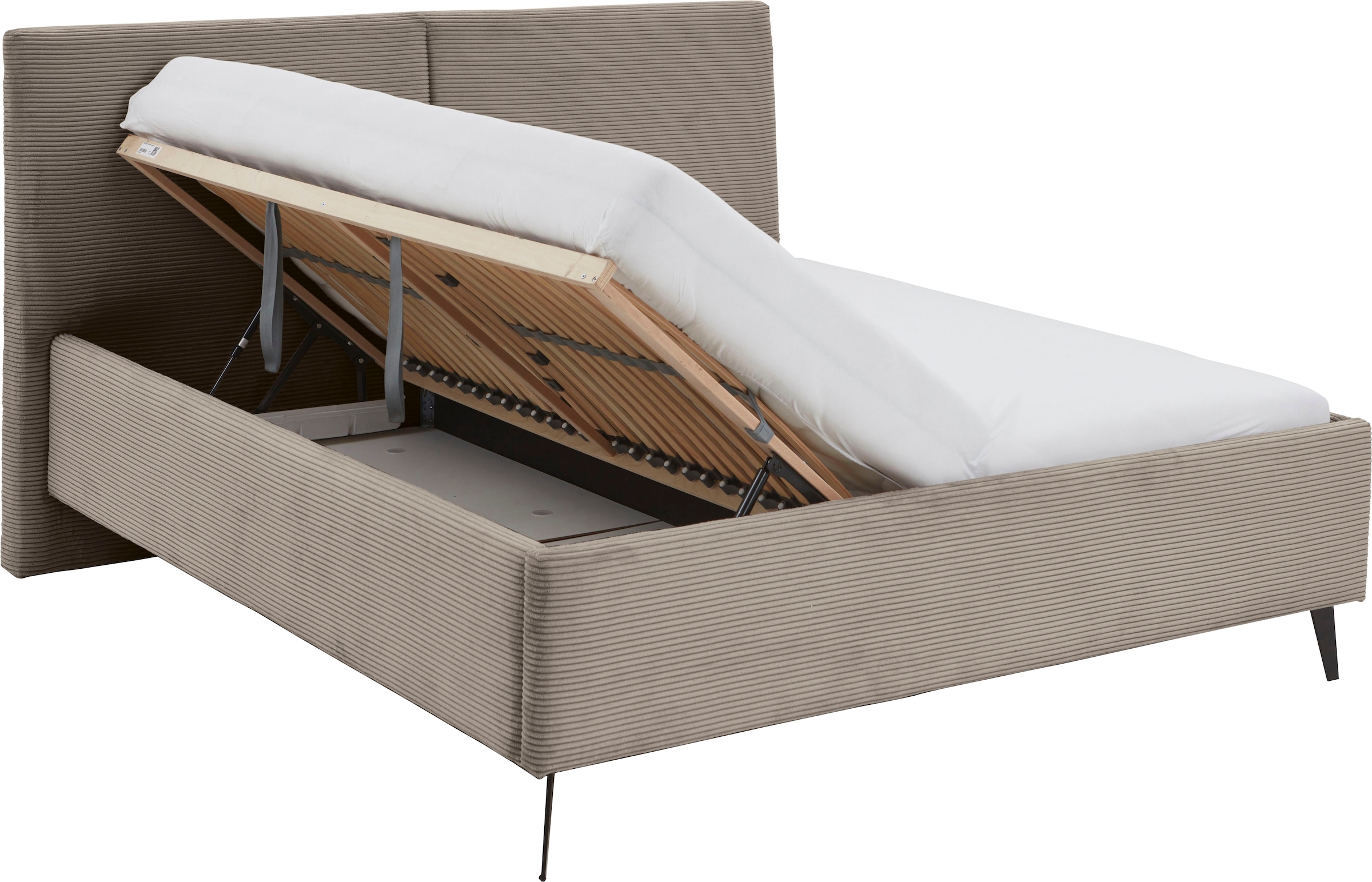 meise.möbel Polsterbett »Lando wahlweise mit Bettkasten, Breite 180cm«, Bezugstoff aus Cord