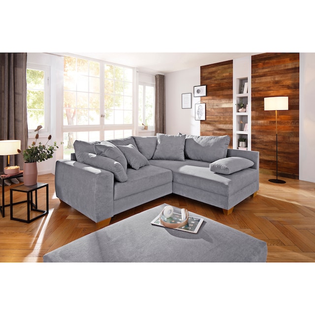 Home affaire Ecksofa, bis zu 140 kg pro Sitzfläche, incl. 2 Nierenkissen  und 3 Zierkissen | BAUR