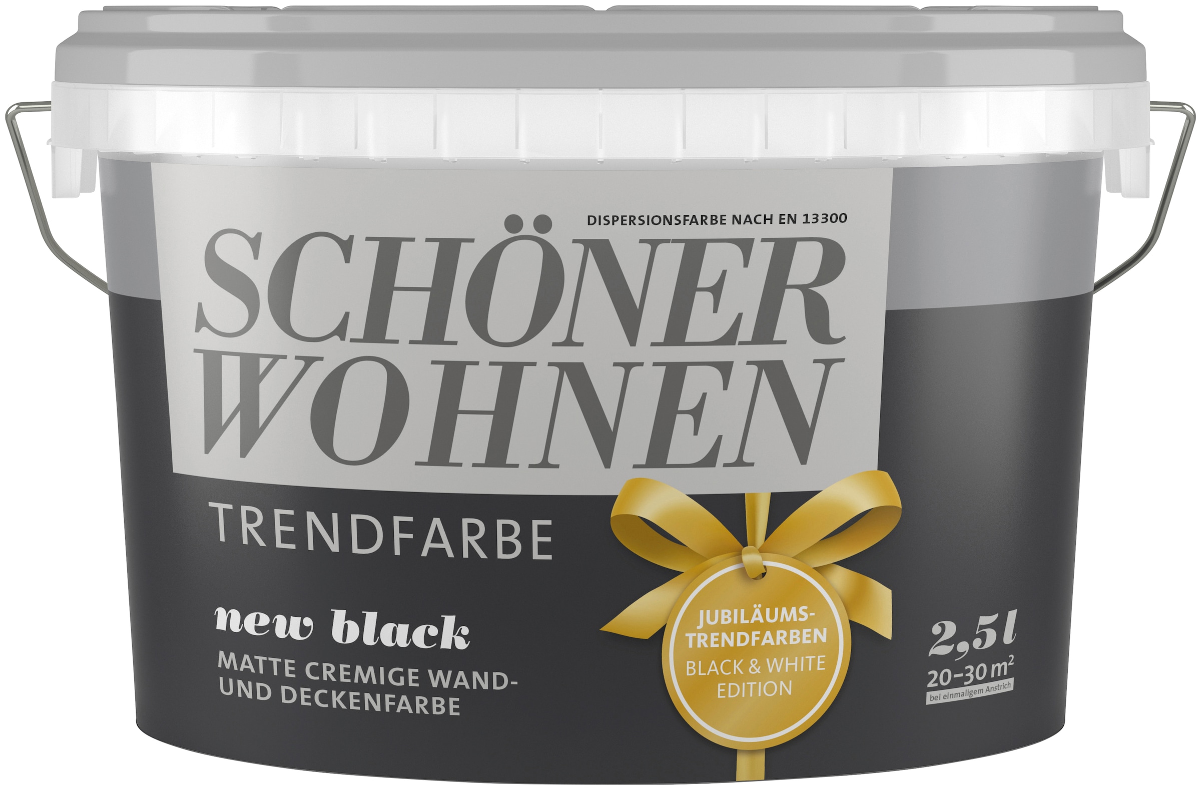 SCHÖNER WOHNEN FARBE Wand- und Deckenfarbe »TRENDFARBE new black«, hochdeckend,...