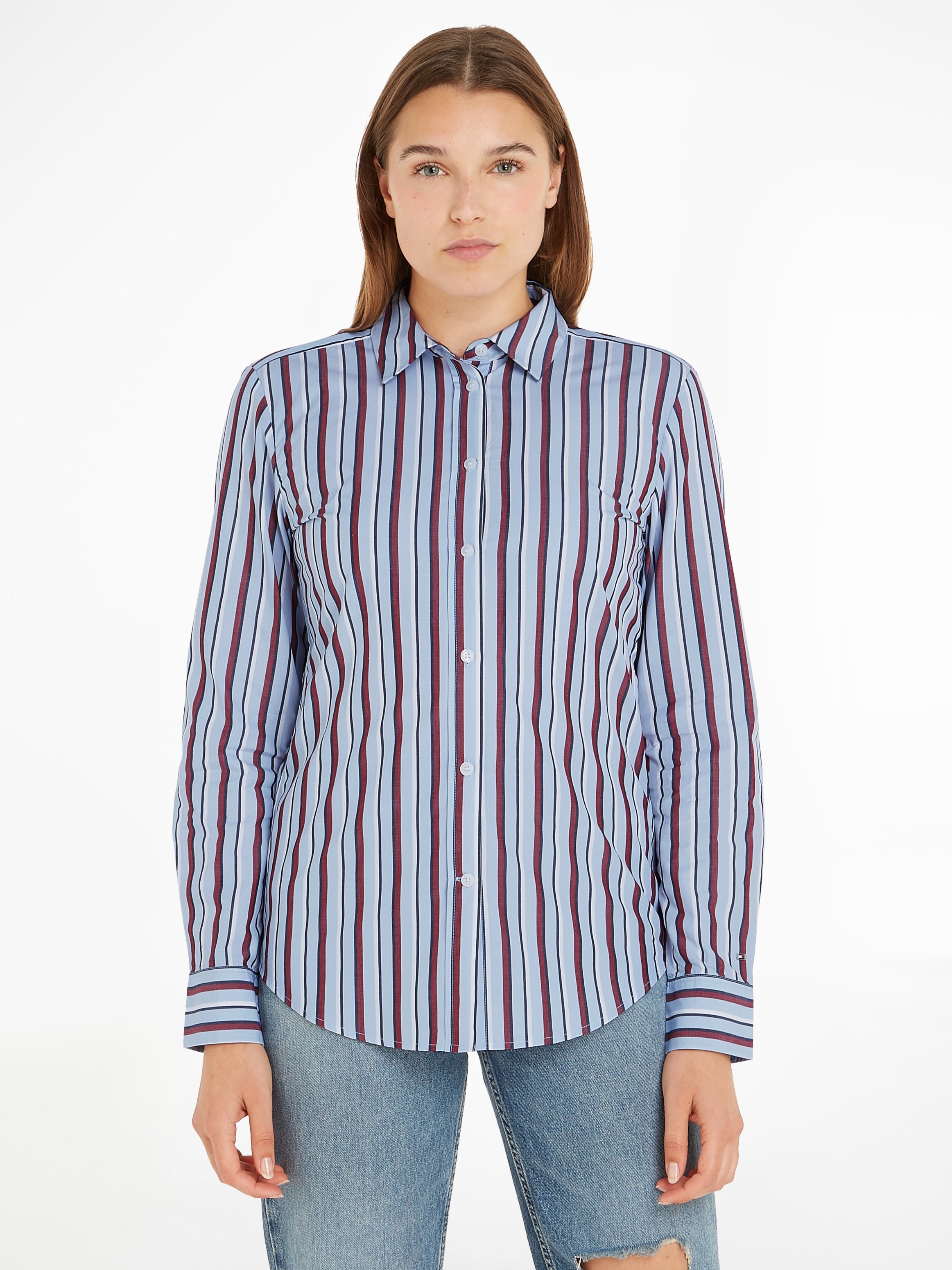 Tommy Hilfiger Hemdbluse »RWB REGULAR SHIRT LS«, im modischem Streifendessin