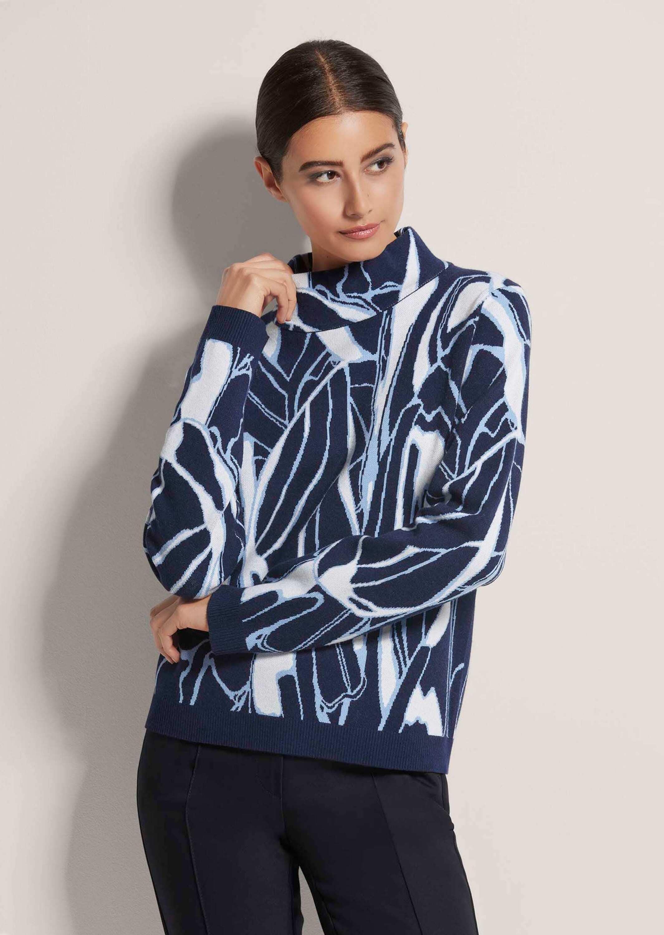 MADELEINE Longpullover »Pullover Jacquard-Pullover«
