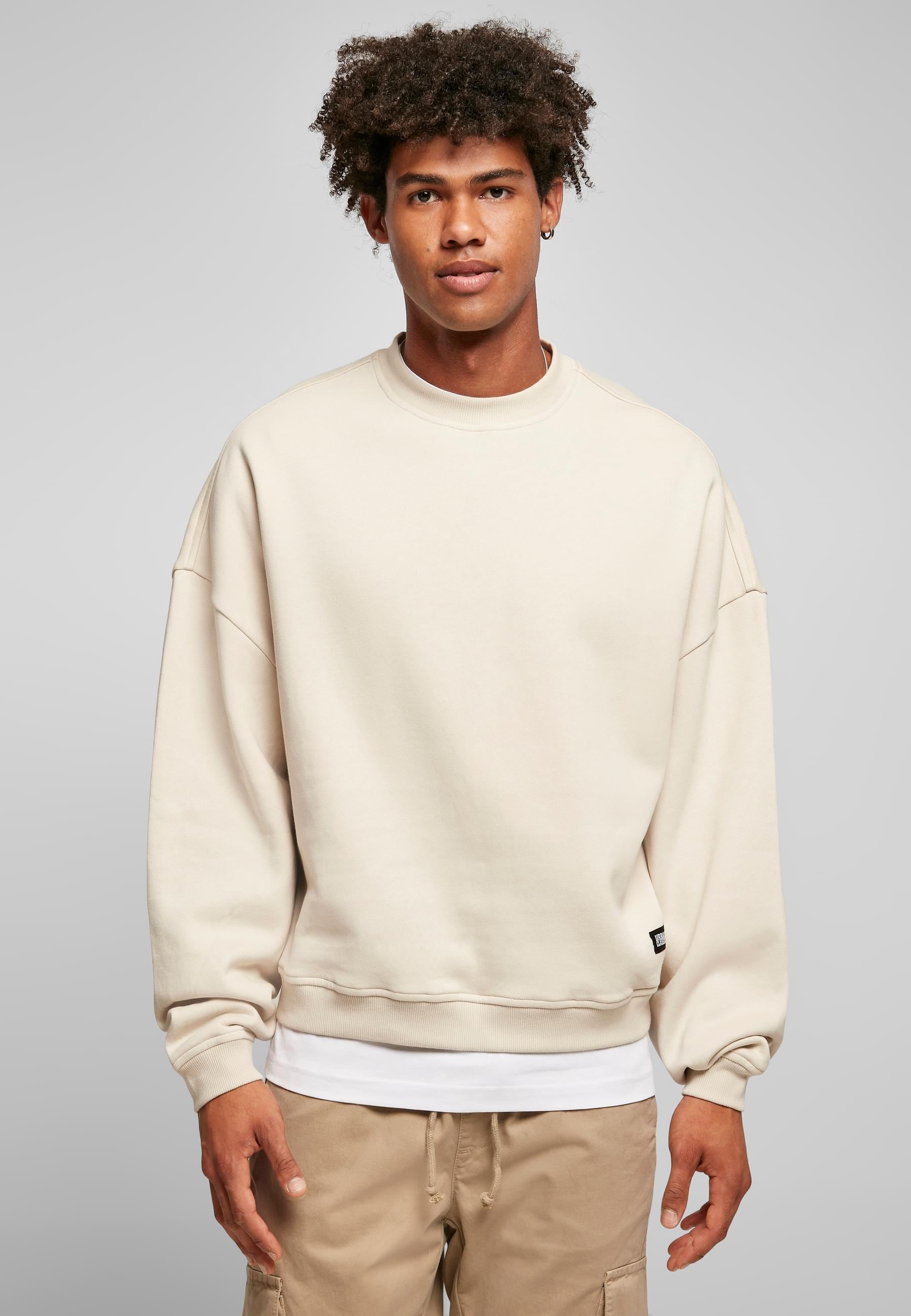 URBAN CLASSICS Rundhalspullover »Urban Classics Herren 80's Crewneck«, (1 tlg.)