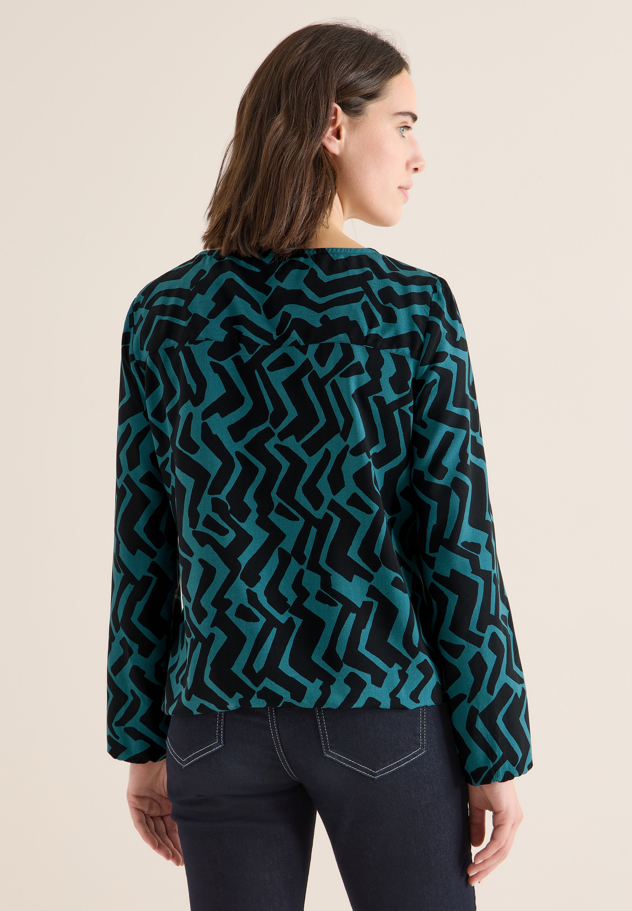 Cecil Langarmbluse mit grafischem Muster günstig online kaufen