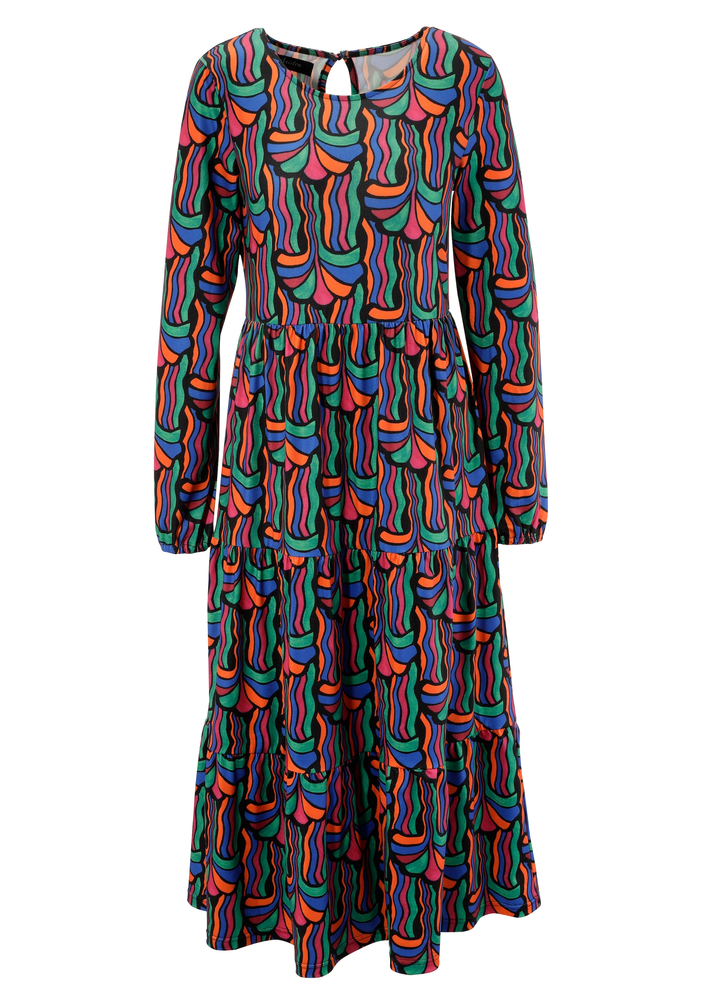 Aniston CASUAL Jerseykleid, mit farbenfrohem, graphischem Druck