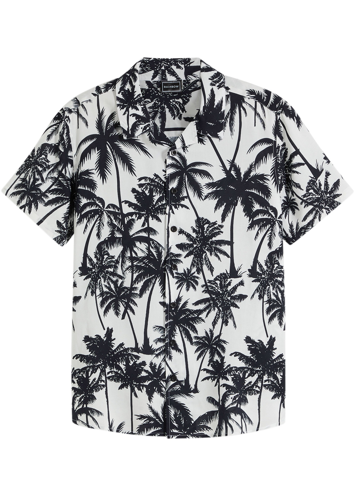 bonprix Kurzarmhemd »Kurzarmhemd aus Viskose, Slim Fit« mit All-Over Print