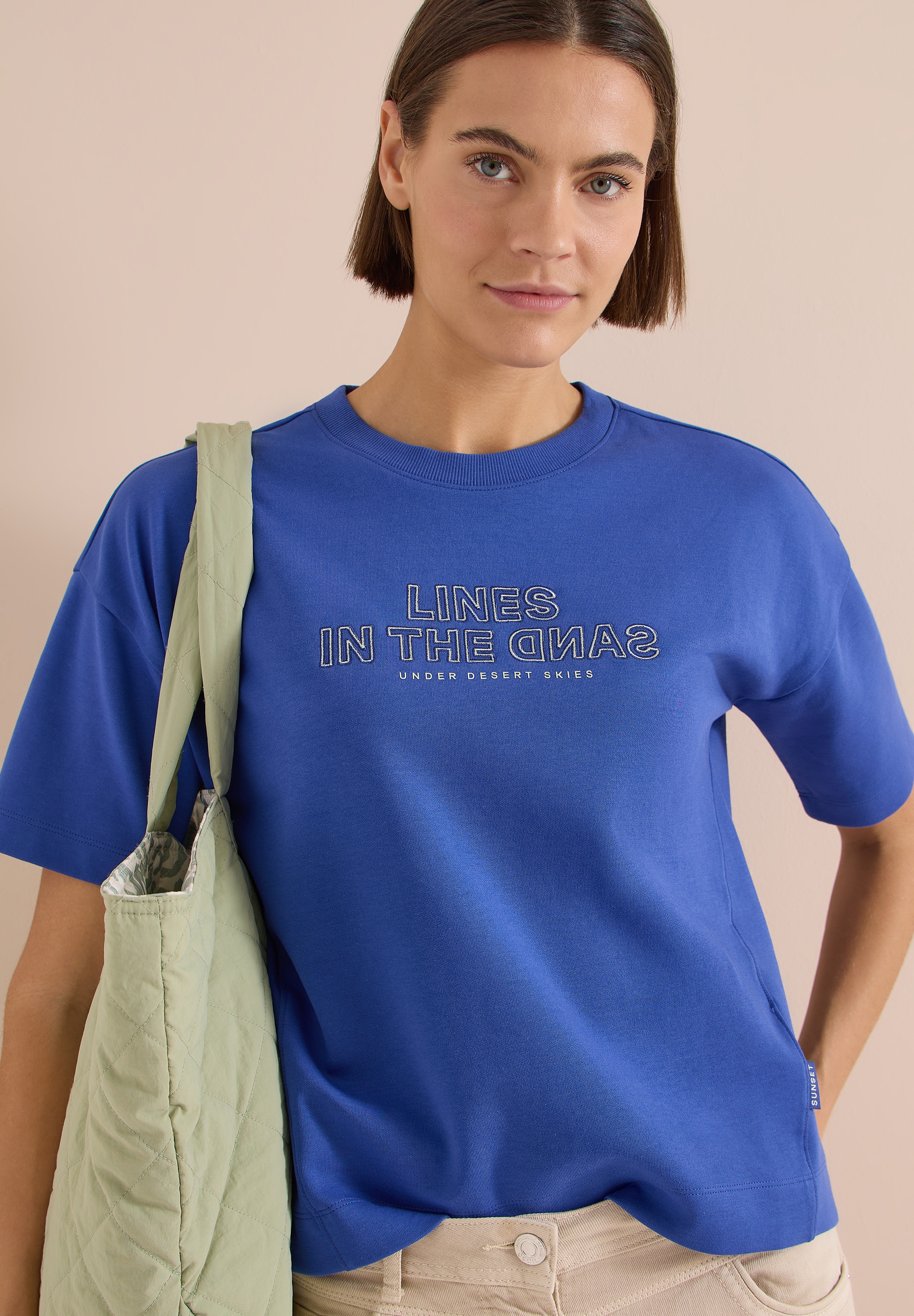 Cecil Sweater , Kurzarm Sweatshirt mit Embroidery
